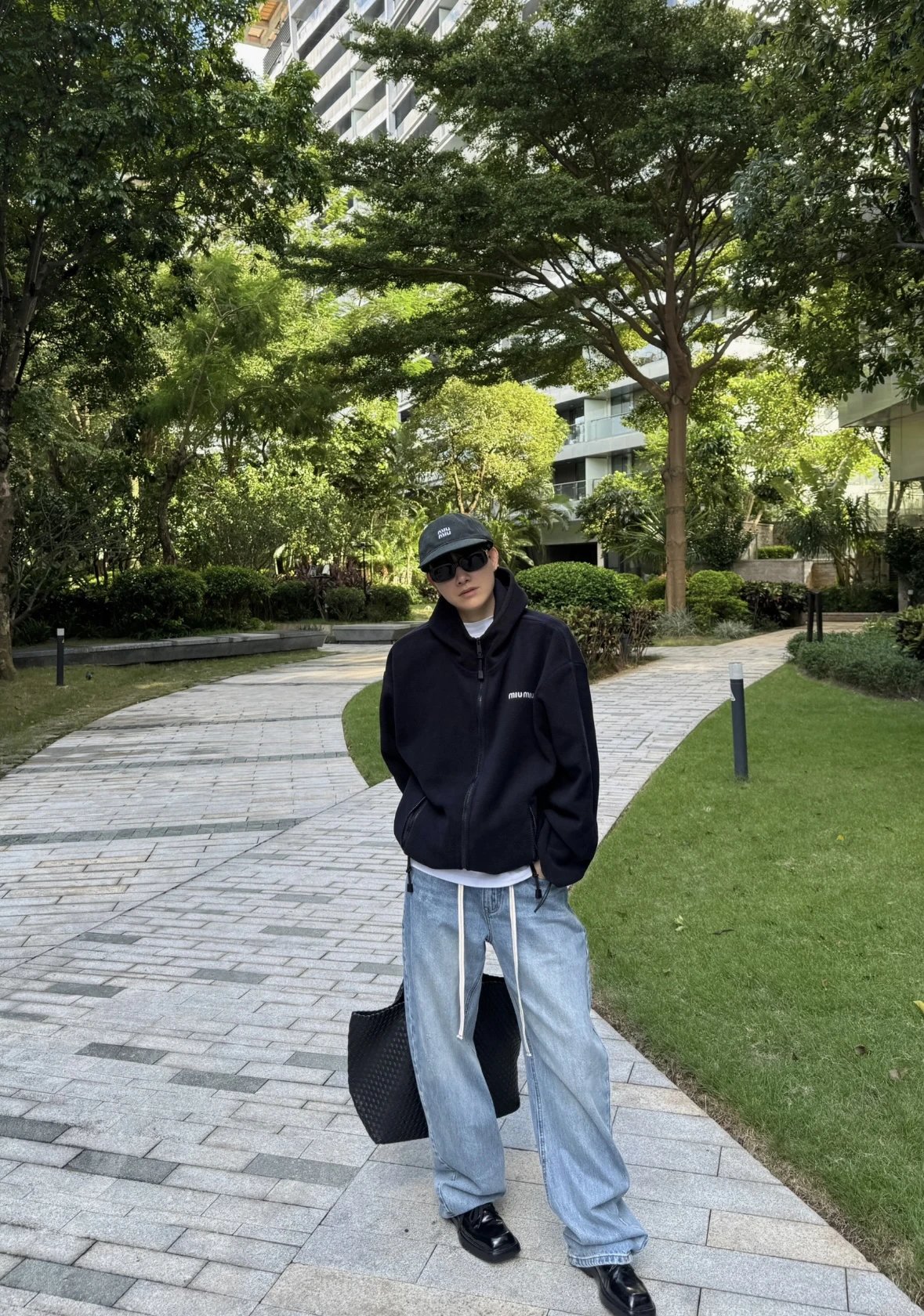 Item ID 8043 Miu Miu FW25 Chinese Valentine's Day cotton logo hooded fleece zipper