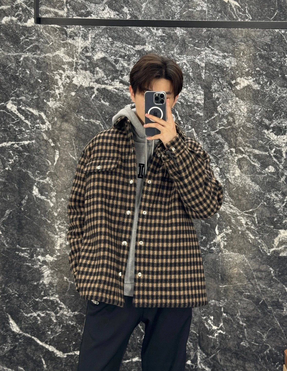 Item ID 8109 CL Celine -SS25-“90% wool blend ”“100% Plaid counterpoint ” Plaid sing