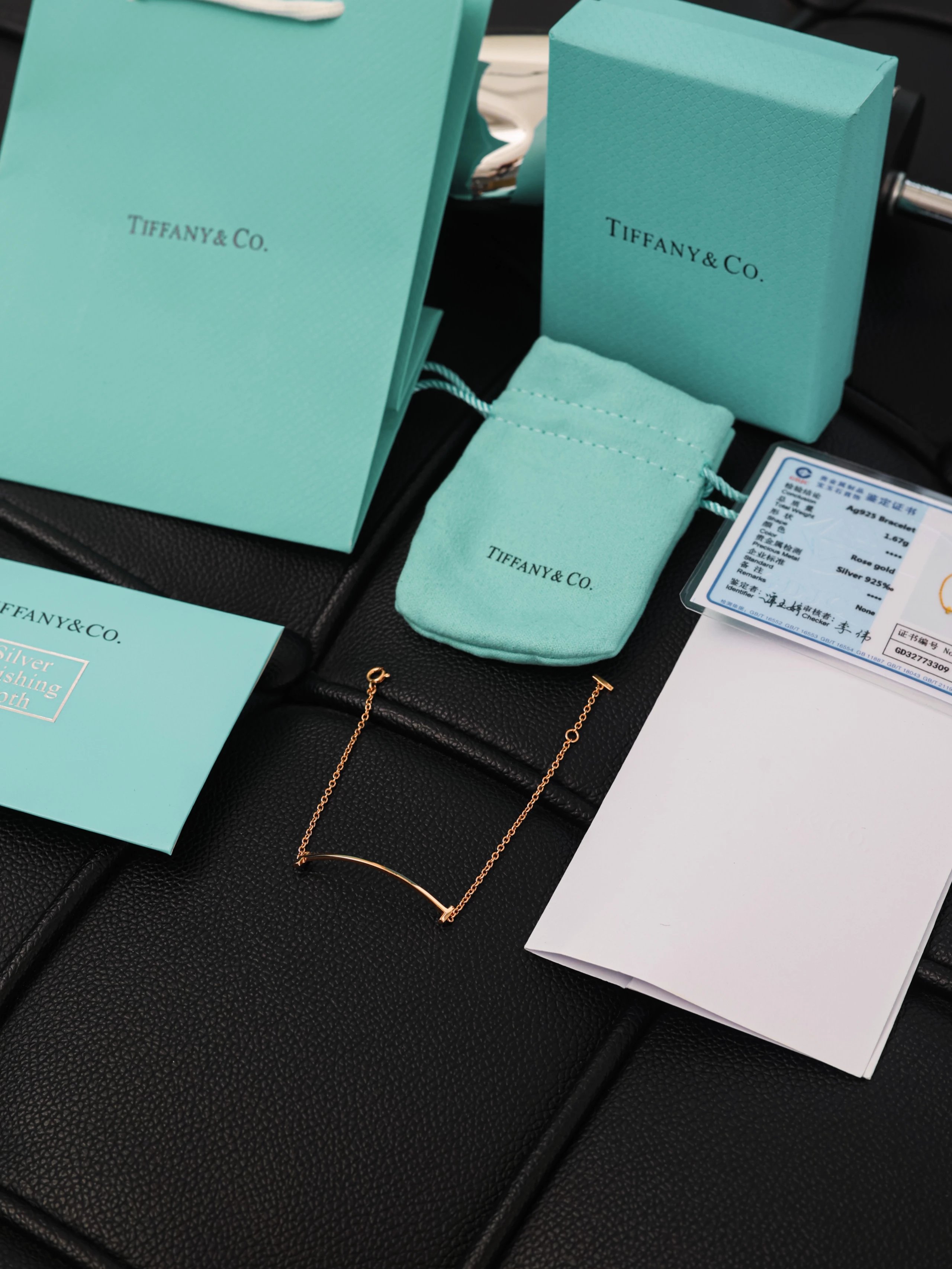 Item ID 8384 Tiff@ny- Tiffany - Classic -Smile smiley face bracelet （ plating 18K g