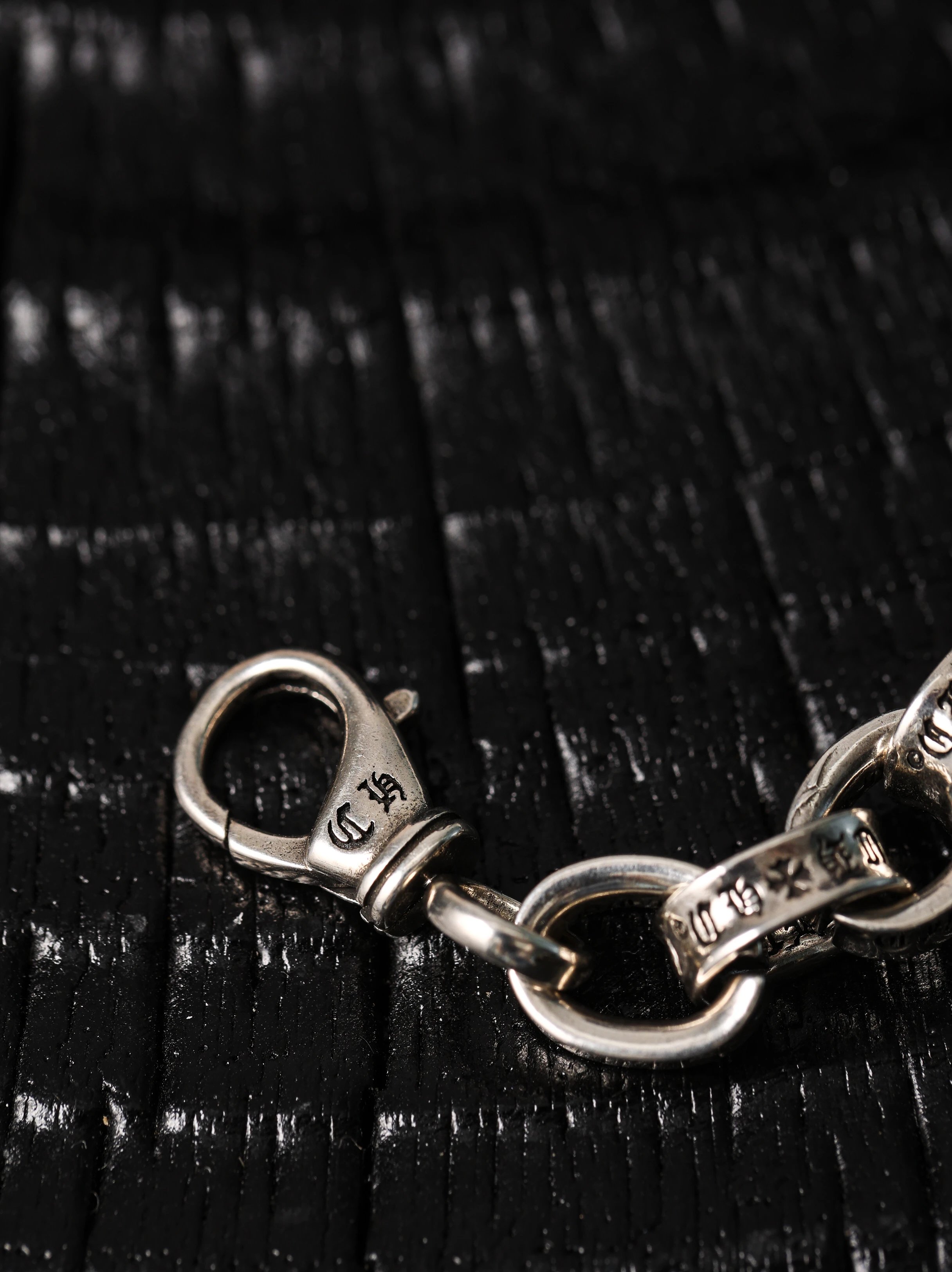 Item ID 8376 Chrome-Hearts- Crow heart -paperchain- Classic Thin Cuban Bracelet - p