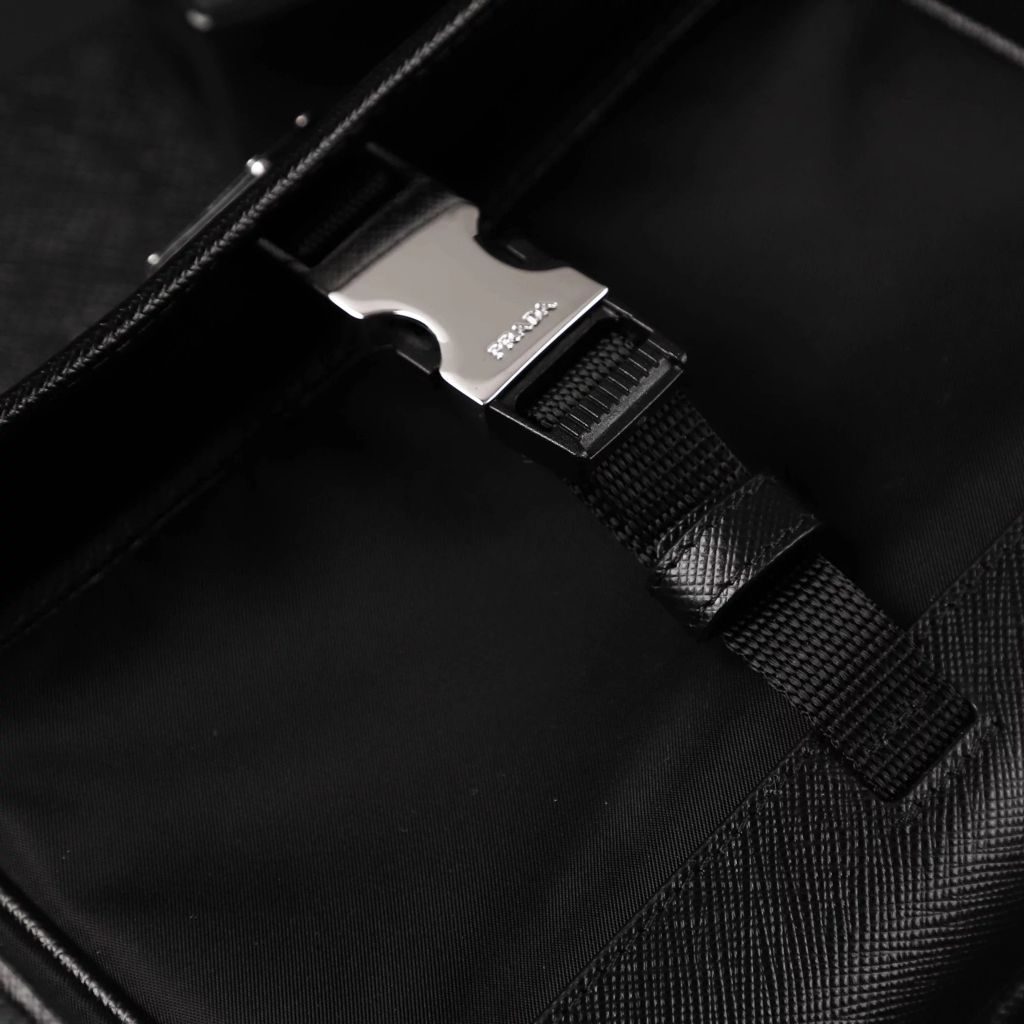 Item ID 8506 Prad Nylon Leather Phone Bag (Tested to hold 2 Max models - with card