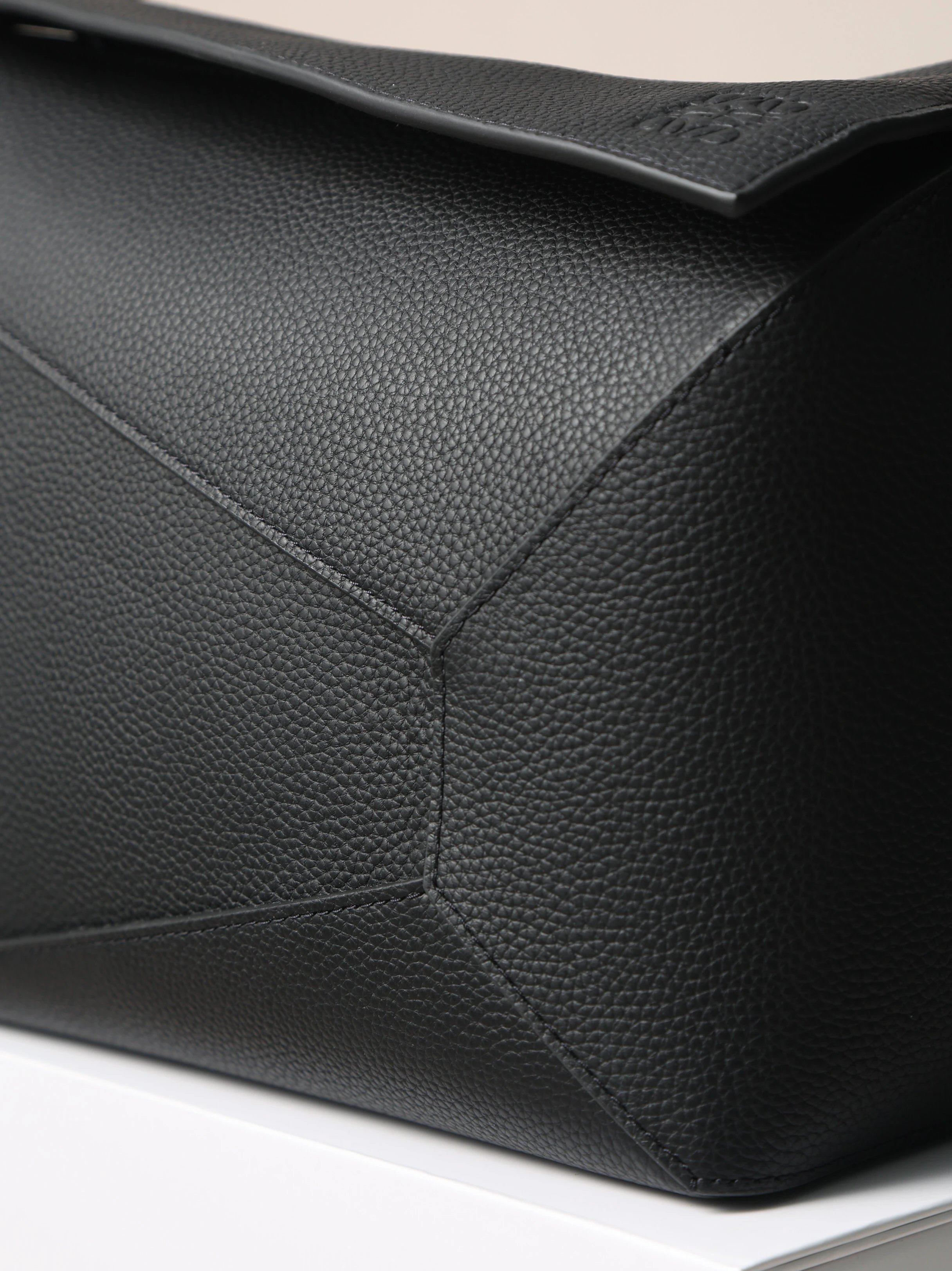 Item ID 8494 L0EWE Roewe Classic Buzz Anagram Leather Embossed Crossbody Bag Detach