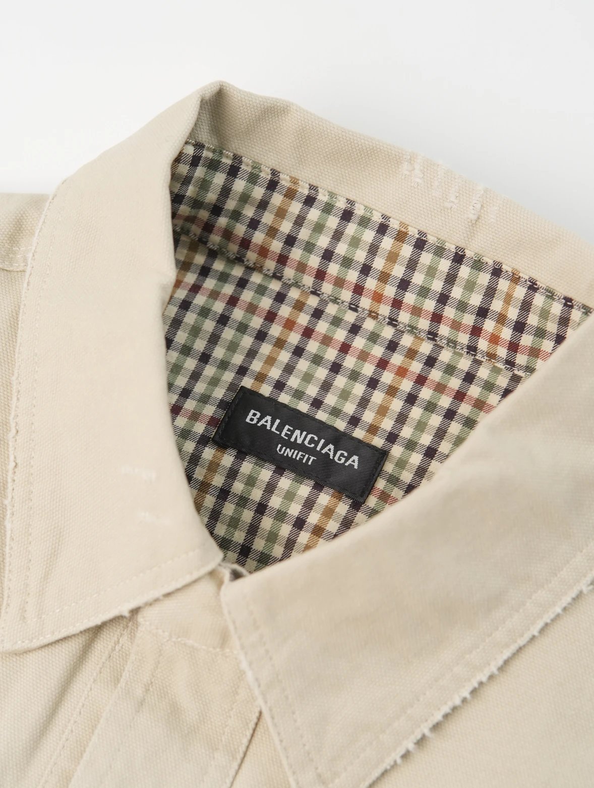 Item ID 8052 Paris washed distressed embroidered logo workwear jacket with loose fi