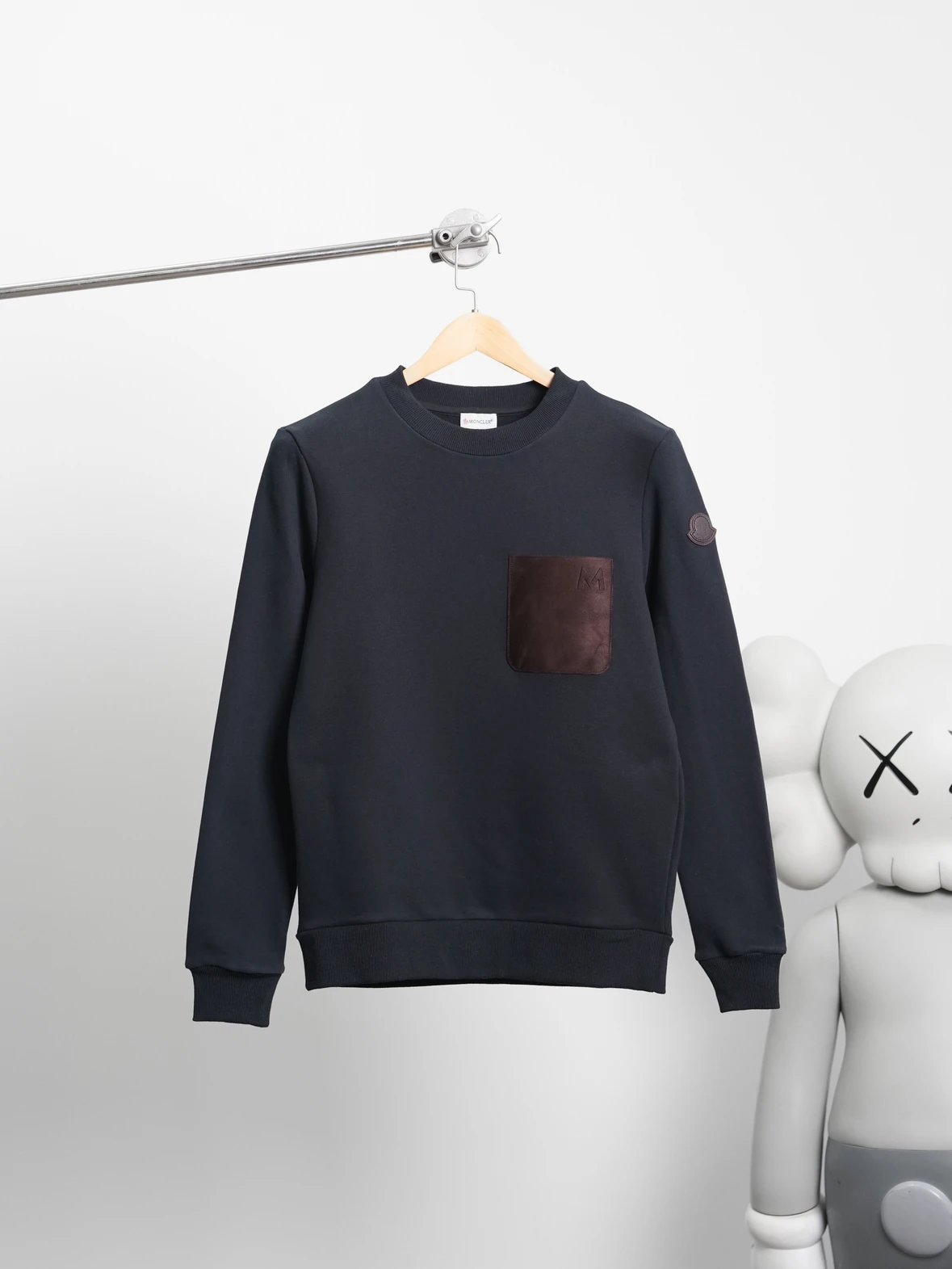 Item ID 8087 Monc1er round neck fleece sweatshirt “ Exclusive customized side marki