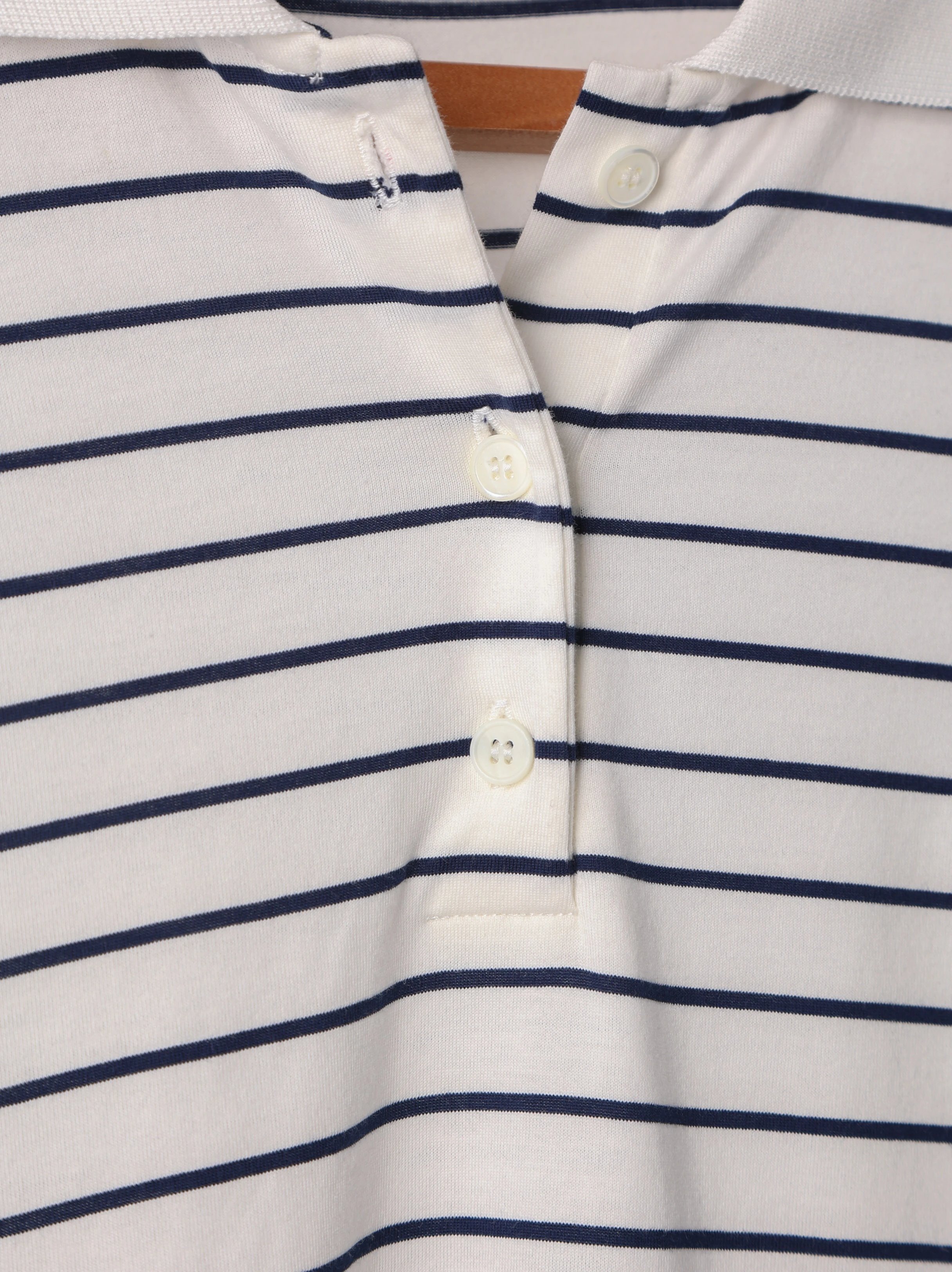 Item ID 8186 M1uM1u- Miu Miu -2024ss- black and white stripes polo shirt - Chest le