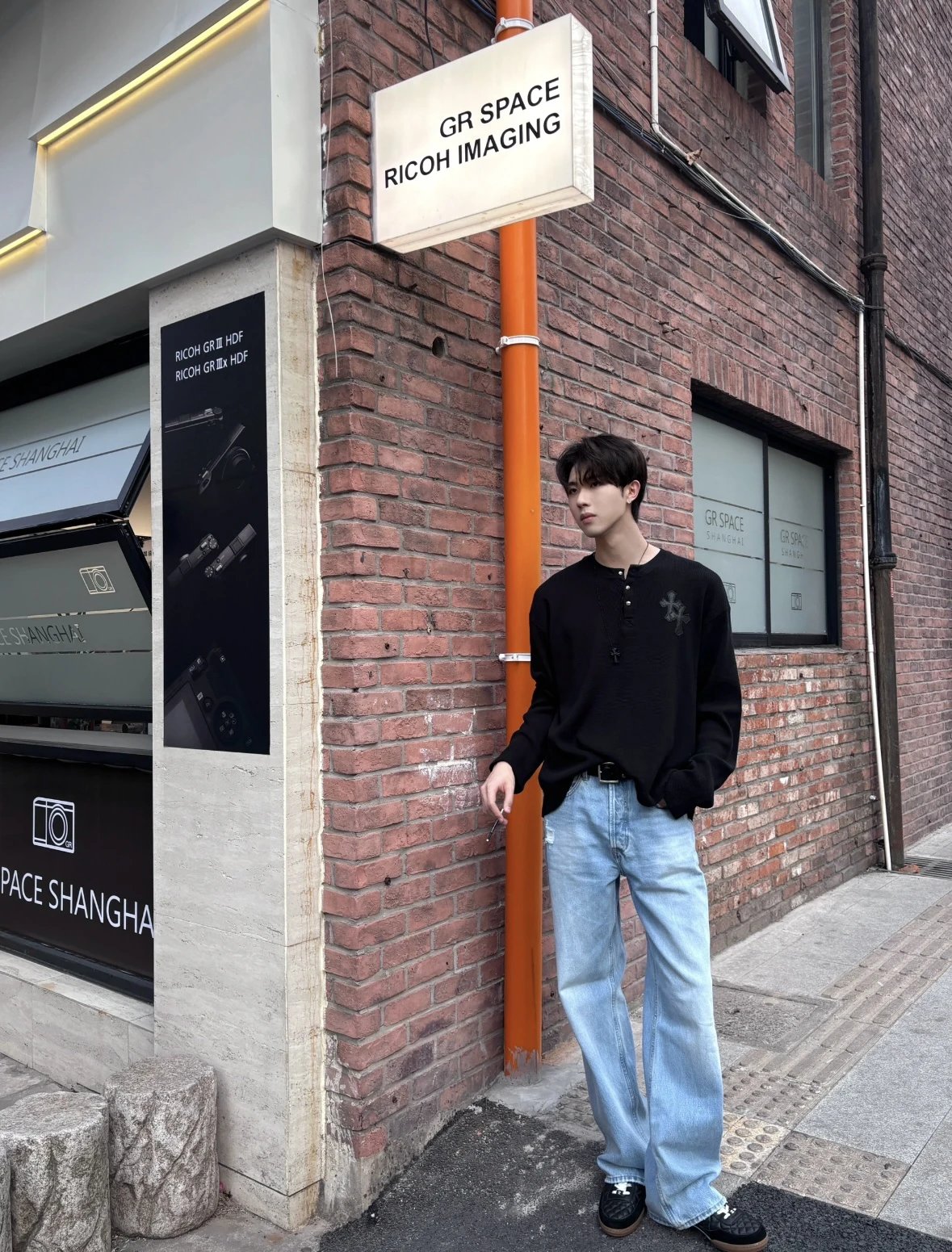 Item ID 8192 【 Pre-sale 15-20 Delivery within 1 day 】 Crow Heart Waffle Long Sleeve