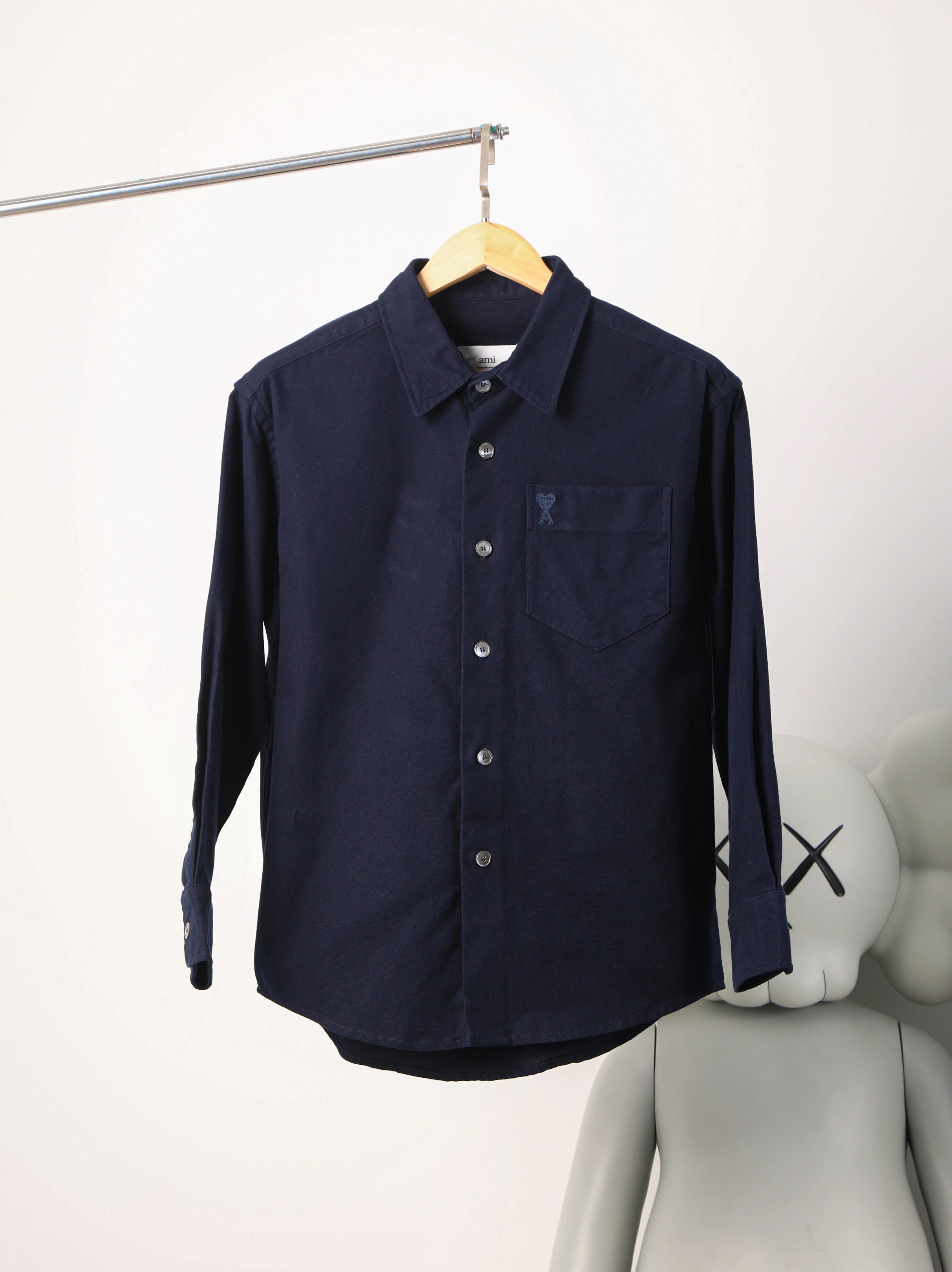 Item ID 8212 AmiParis-2023ss Classic - workwear pocket shirt - heavyweight fabric