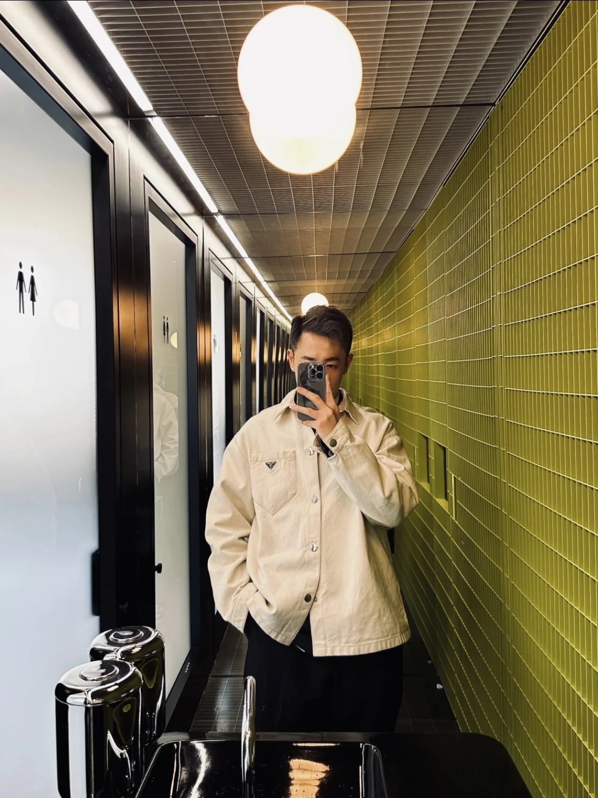 Item ID 8222 PRD - Dirty Stained Used Jacket _High Ding Triangle_ Solid Color Singl