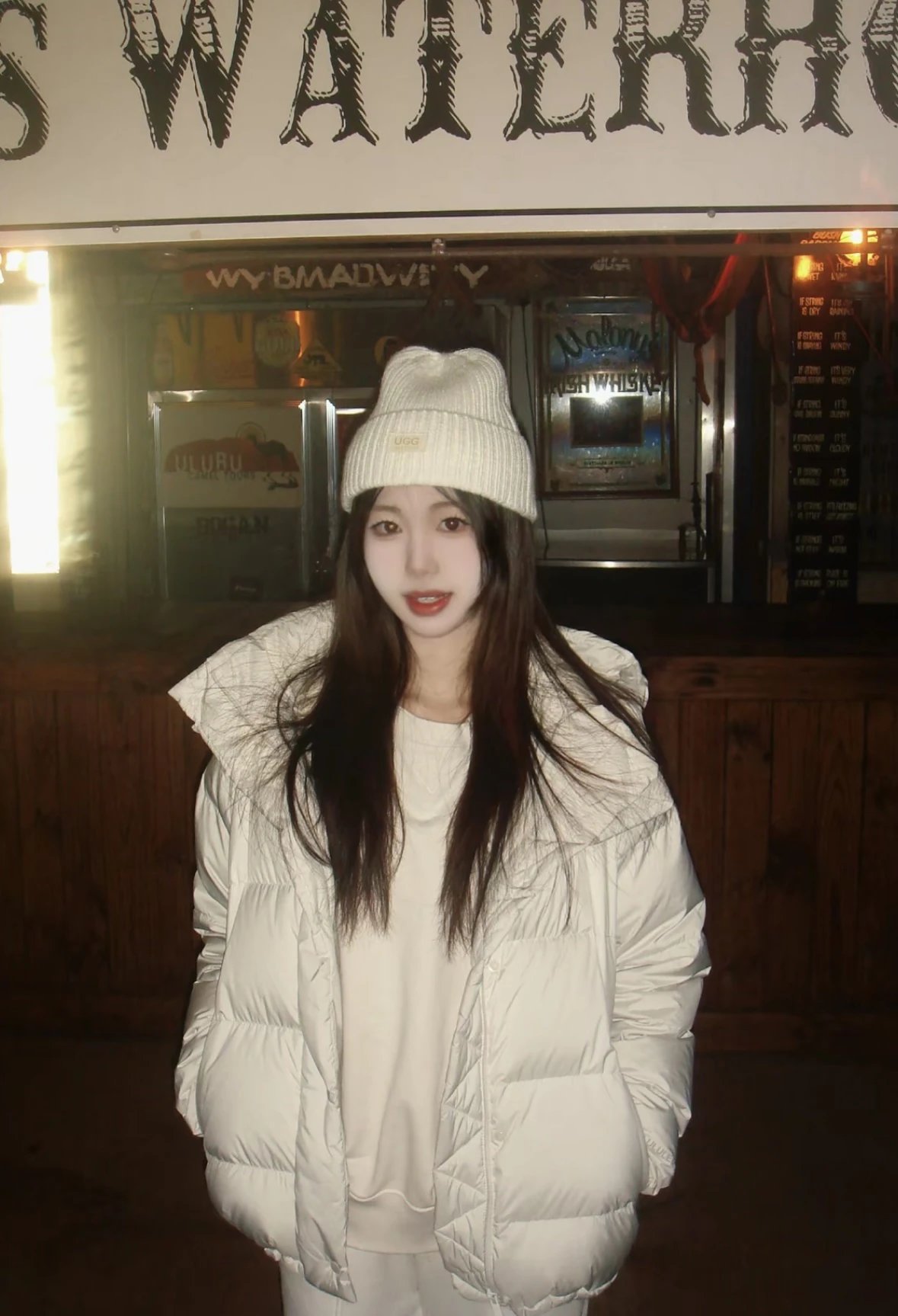 Item ID 8120 Lulu UnderwPuff Series -600 Puff Down Coat - Tri Color - Rice White -