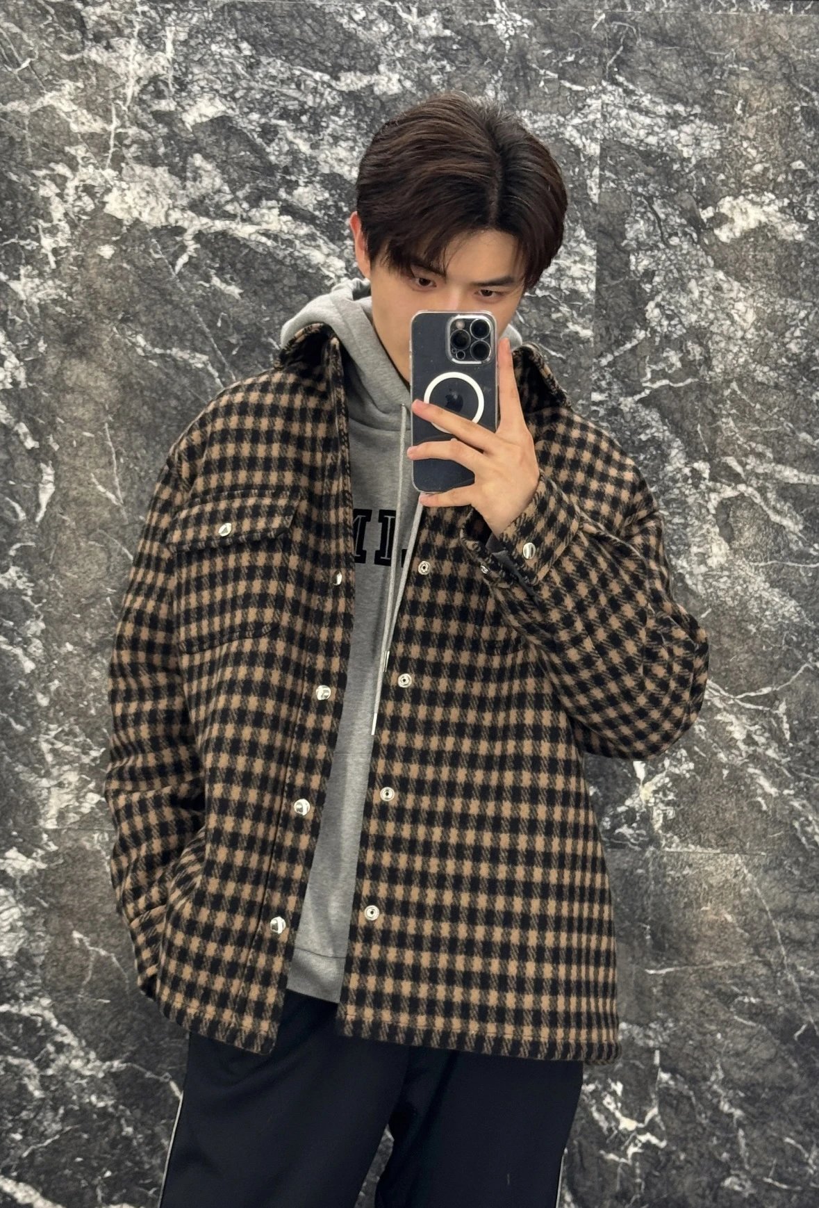 Item ID 8109 CL Celine -SS25-“90% wool blend ”“100% Plaid counterpoint ” Plaid sing