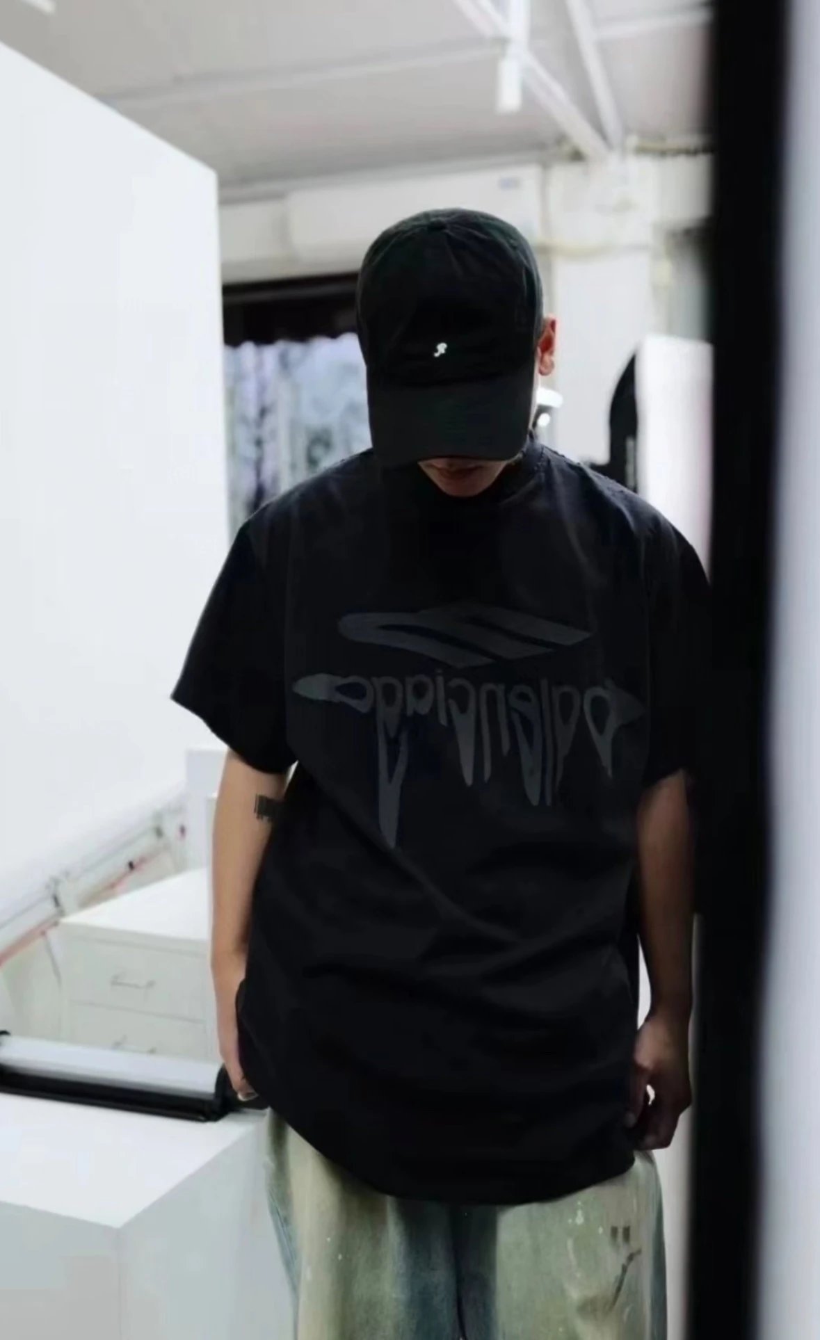Item ID 8329 Paris 3M ruined short sleeves -“ Imported glue materials ” Oversized c