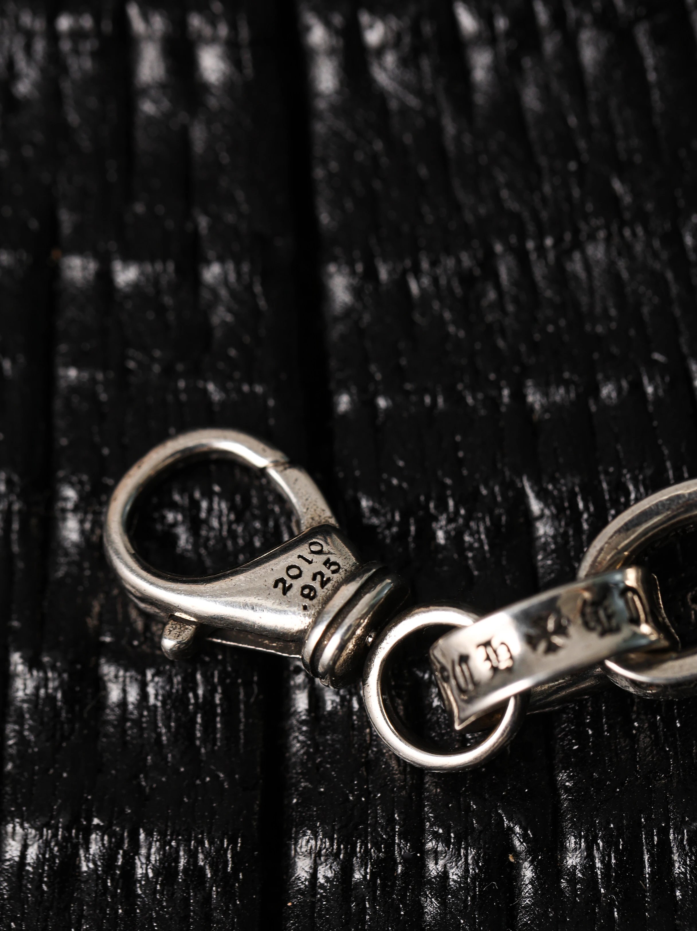 Item ID 8376 Chrome-Hearts- Crow heart -paperchain- Classic Thin Cuban Bracelet - p