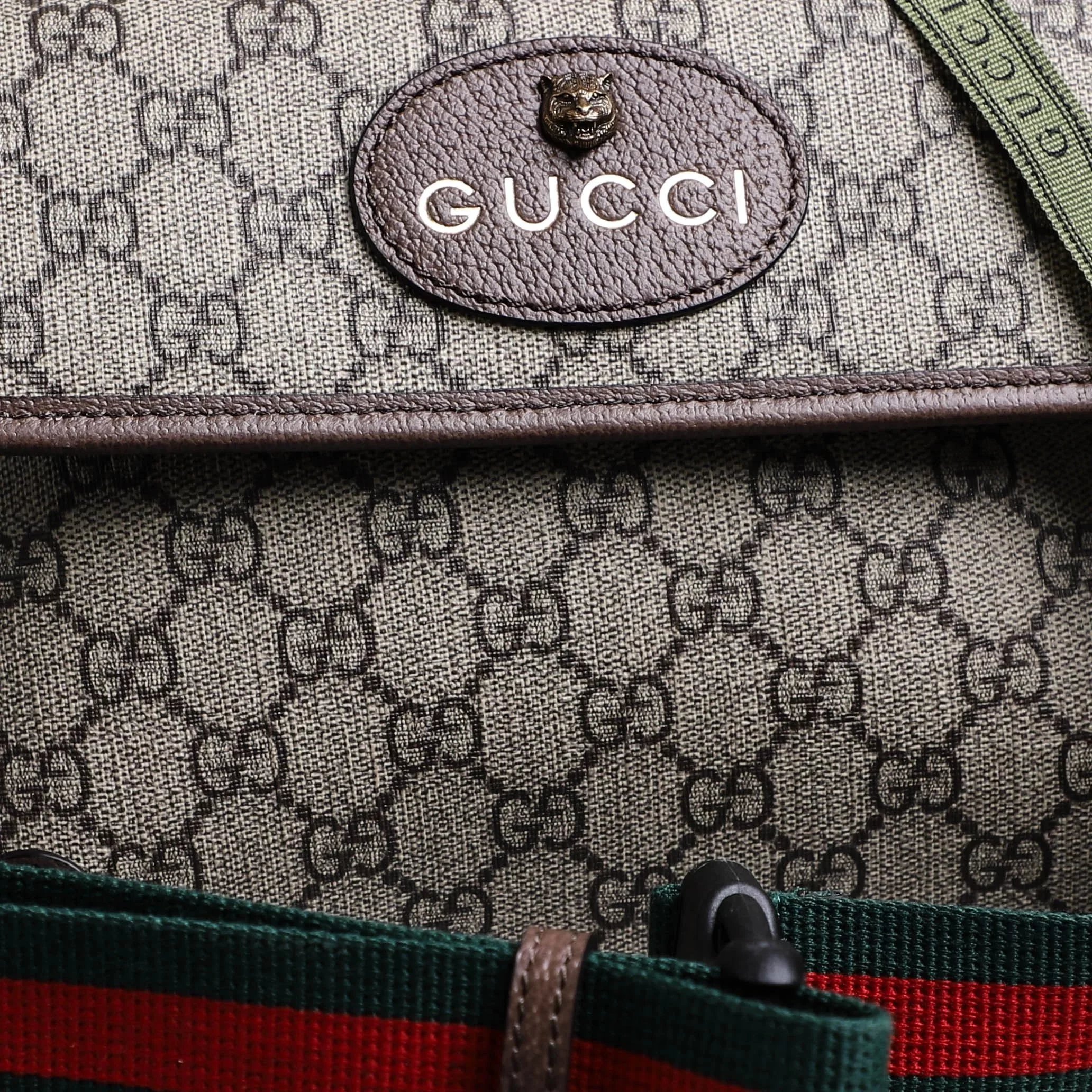 Item ID 8478 Guc GC Double G Old Flower Embossed Bag Leather Flip Cover Bag Jacquar