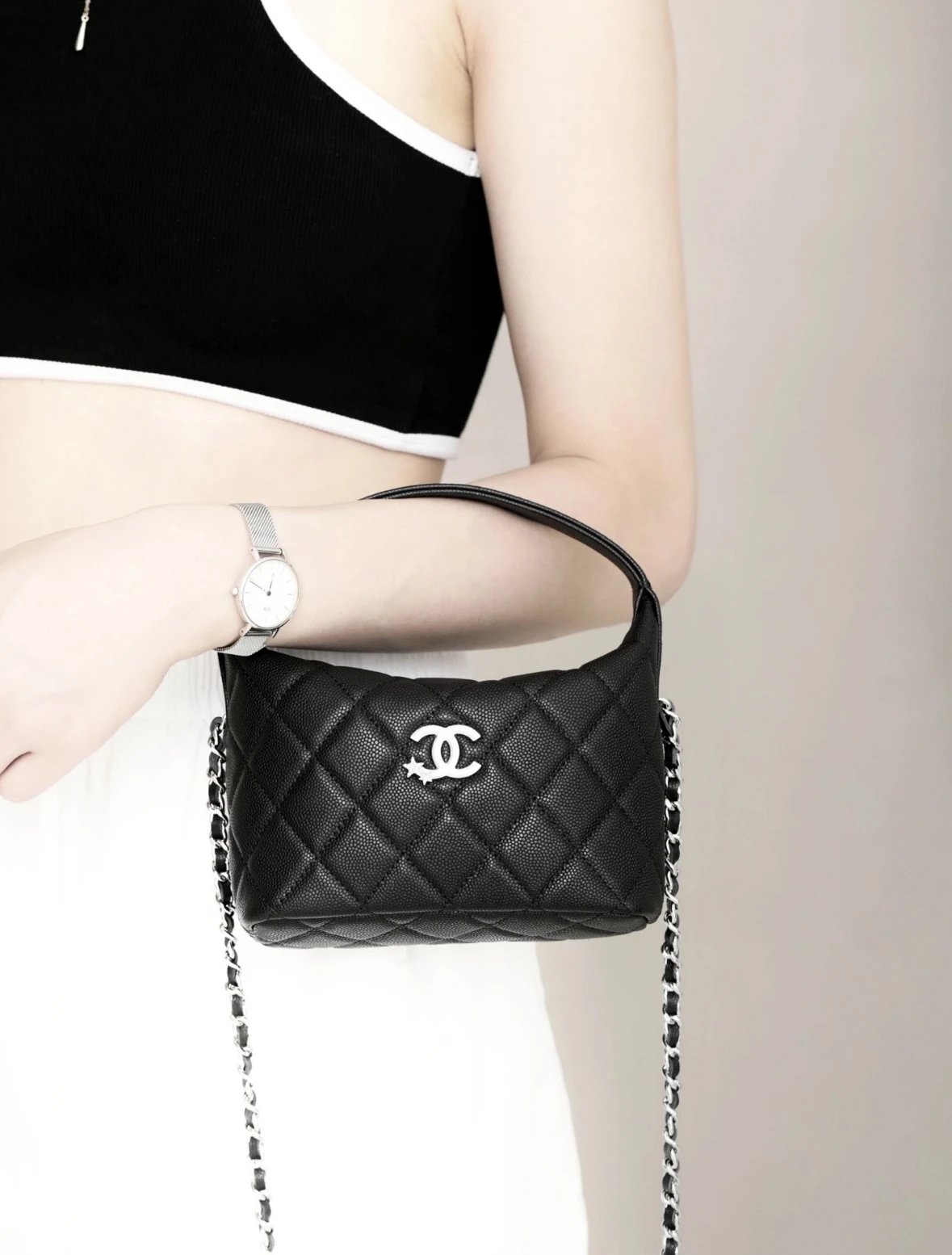 Item ID 8459 CHANE1-25B Star Lunch Box Series _High end Hardware_ - _Imported calf