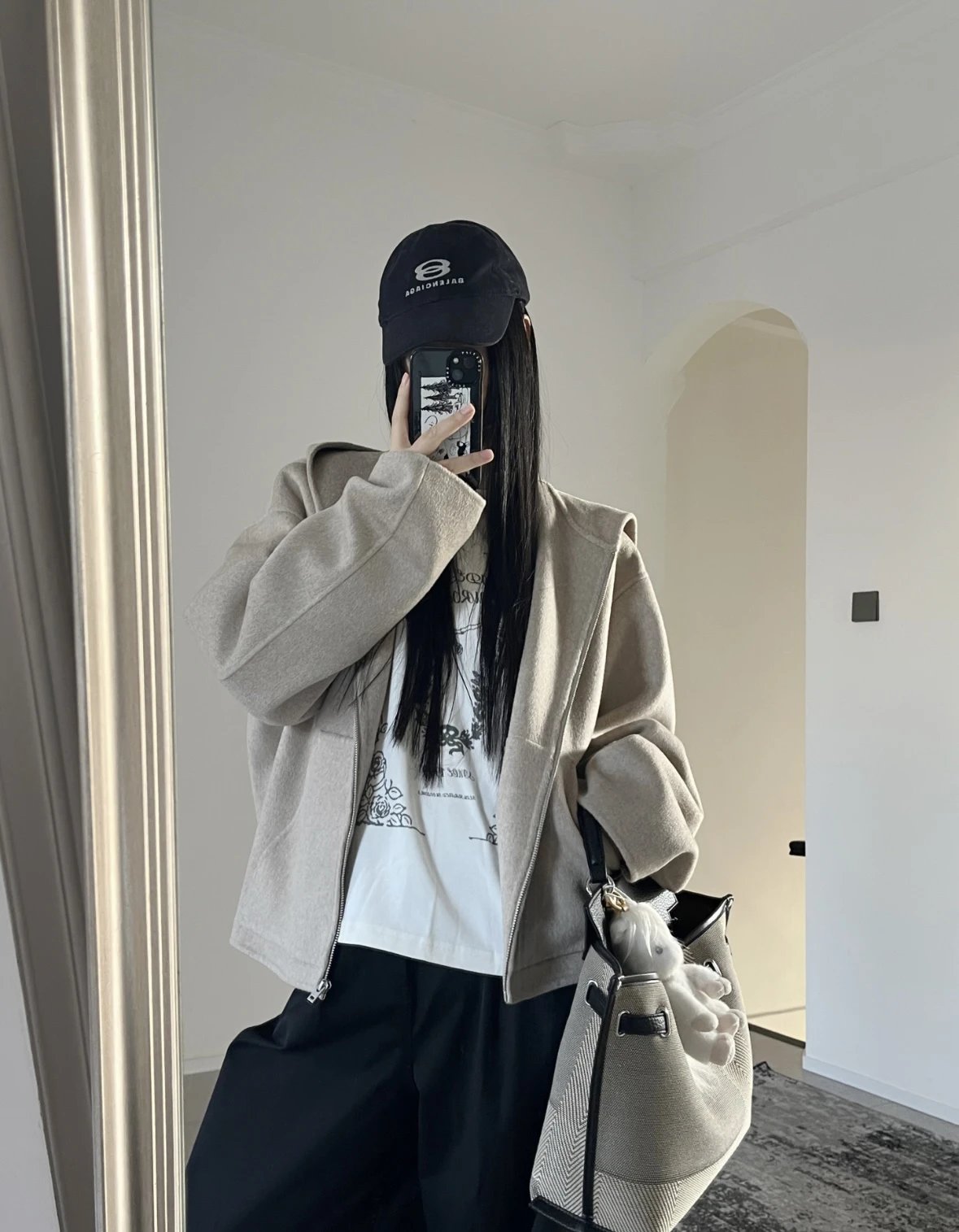 Item ID 8009 Acne-“92_6% wool ➕7_4% Cashmere ”SS25FW25 Solid color loose off should