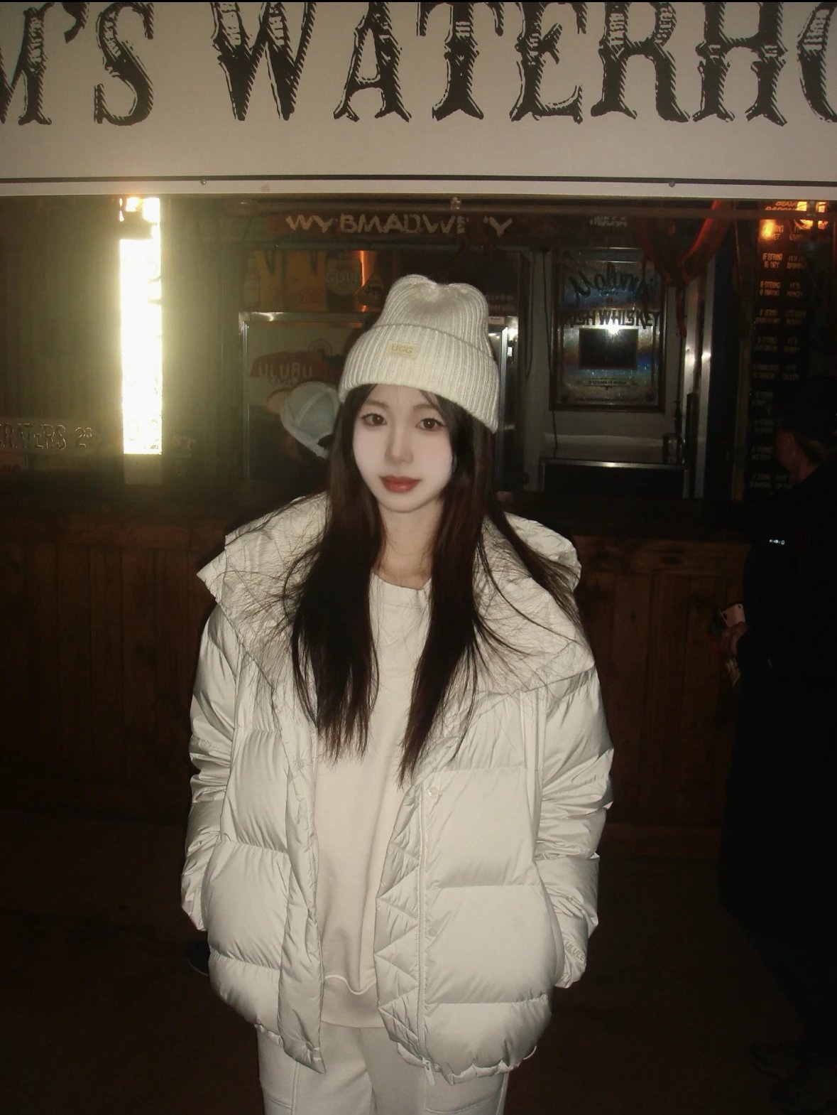 Item ID 8120 Lulu UnderwPuff Series -600 Puff Down Coat - Tri Color - Rice White -