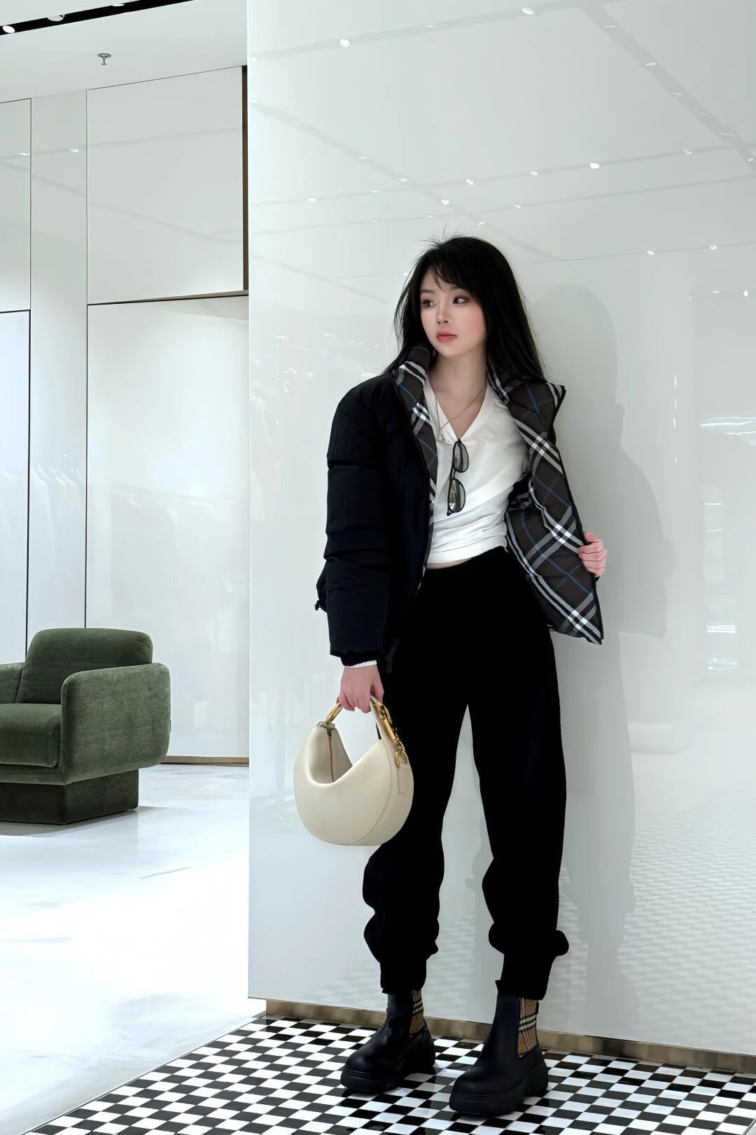 Item ID 8107 Burberr%-BBR-2024ss- Twill series - Reversible down jacket - Double-si