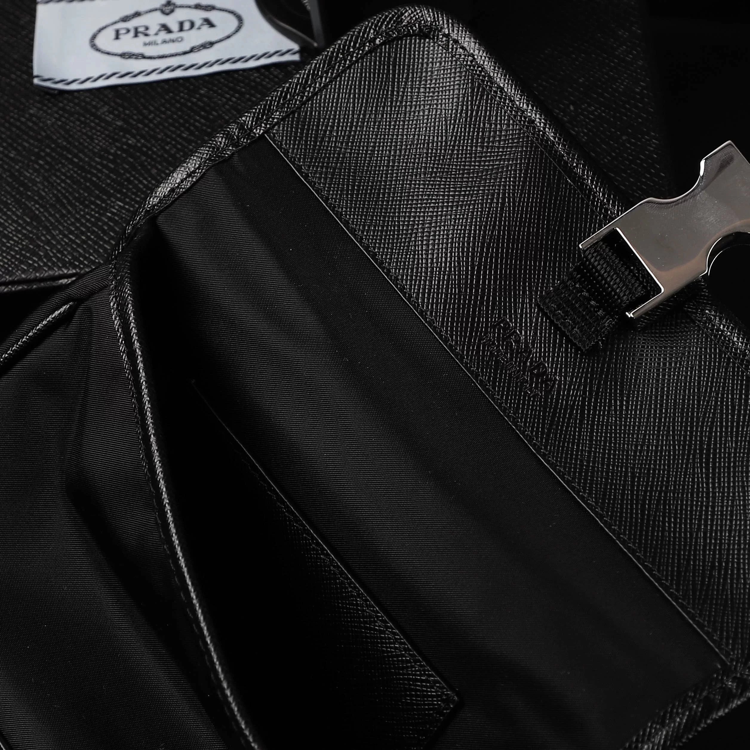 Item ID 8506 Prad Nylon Leather Phone Bag (Tested to hold 2 Max models - with card