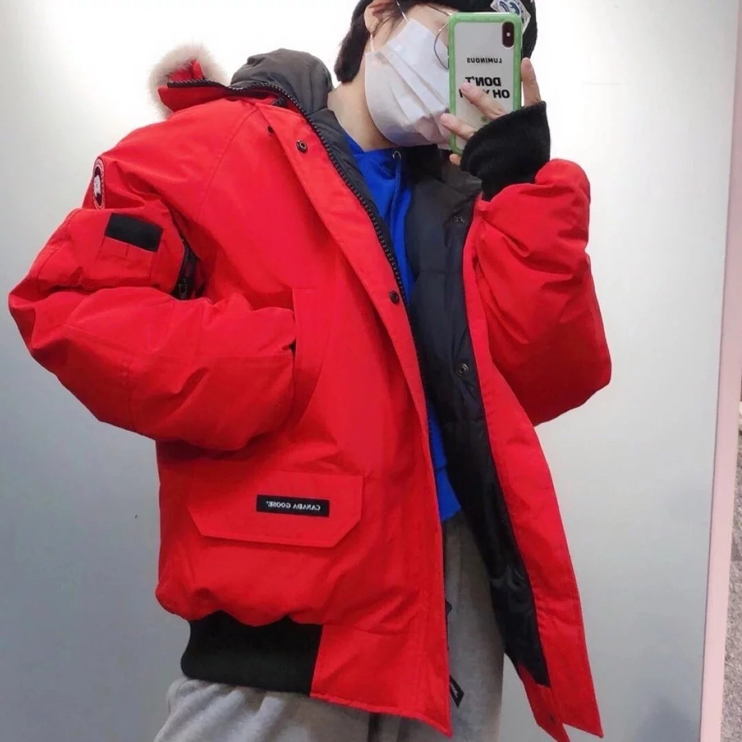 Item ID 8115 Goose brand -01 Expedition short down jacket -( Original wolf hair - F