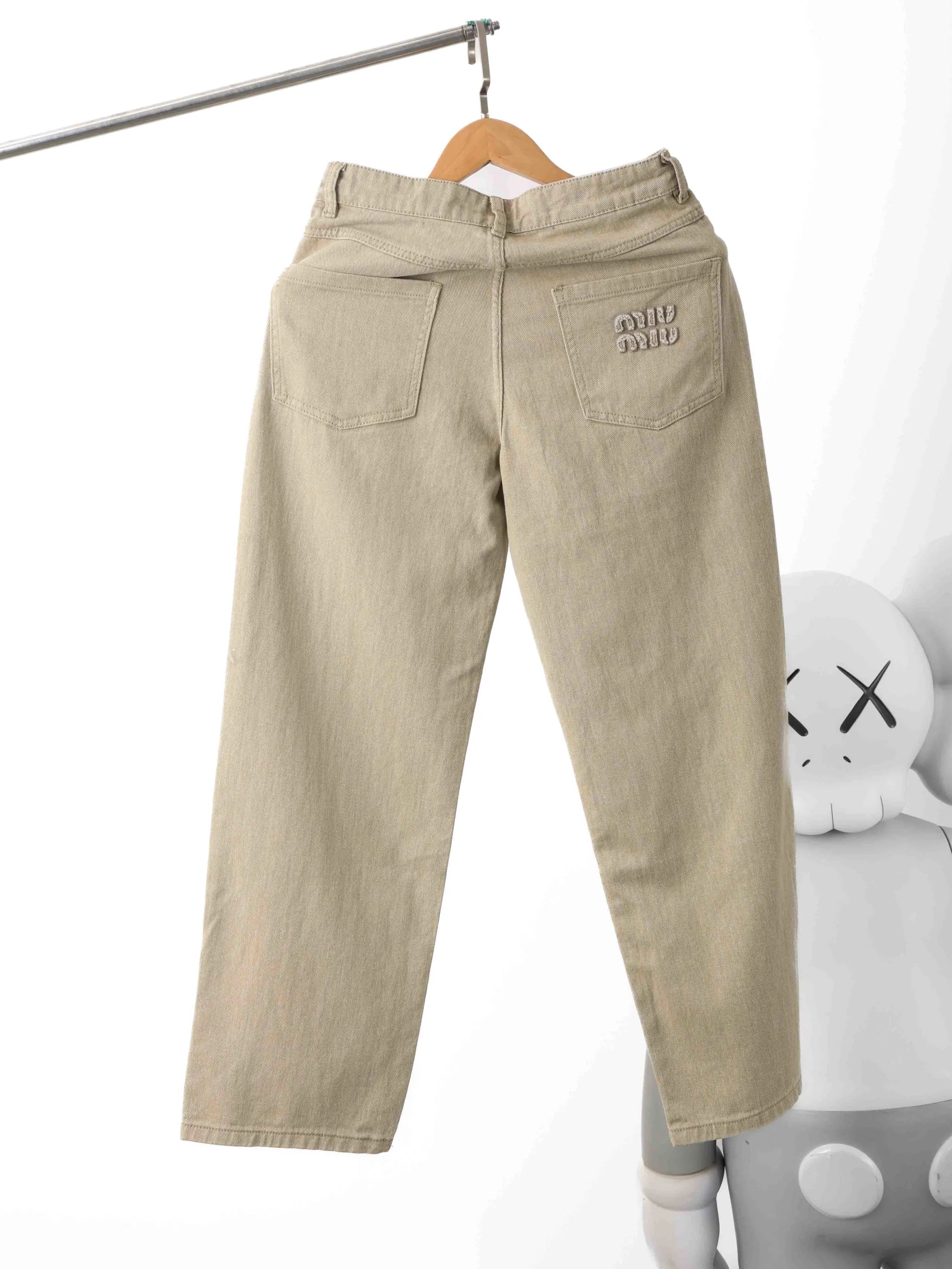 Item ID 8353 M1uM1u-Mumu-2023FW Classic Edition -14 oz Cotton Twill Jeans - Embroid