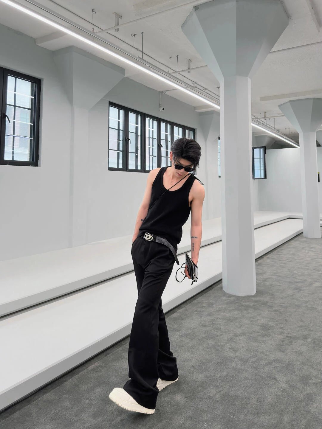 Item ID 8349 Haute Couture - Wang Jiaer Same Style - Wool Micro Pull Western Pants