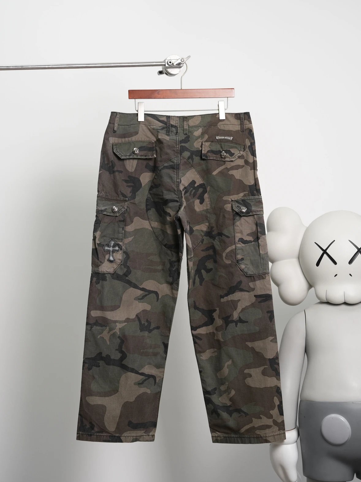Item ID 8346 CH Camouflage zipper straight mid-rise casual pants “ Kangli direct sp