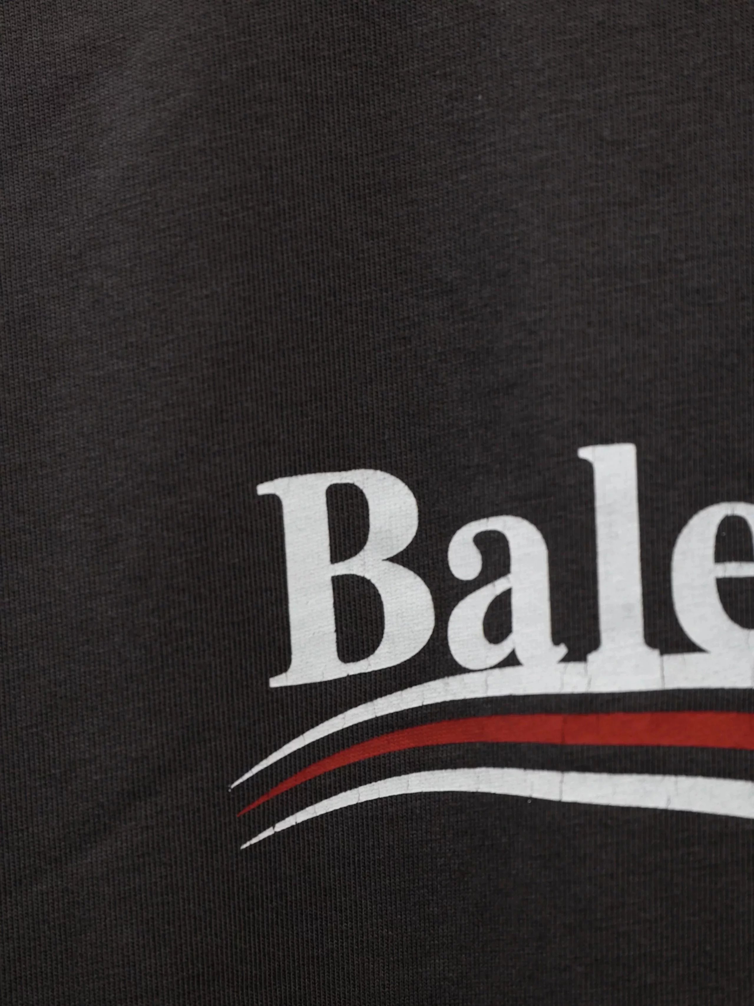 Item ID 8291 Balenciag-2022fw - Wave Cola Short Sleeve - Dark Brown - Damaged Proce