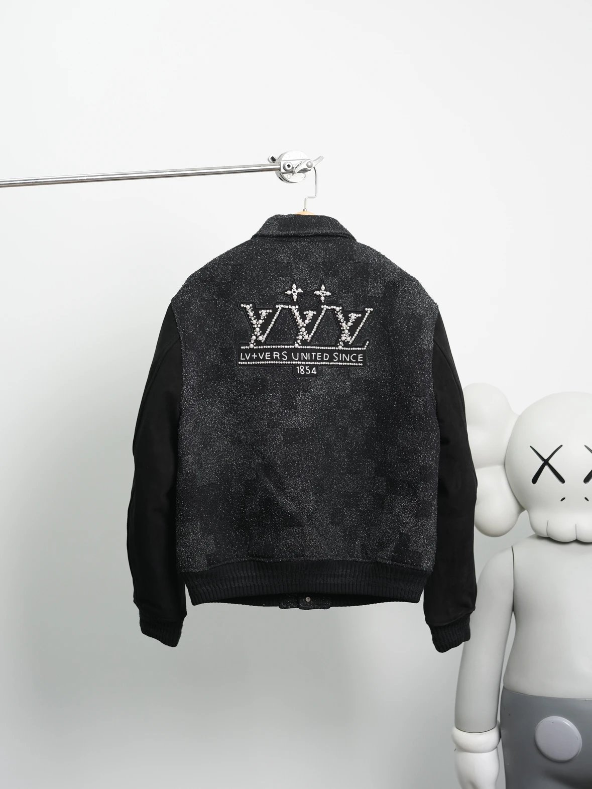 Item ID 8027 Haute Couture SS25 Baseball Jacket _Handmade Beaded_ _Imported Goat su