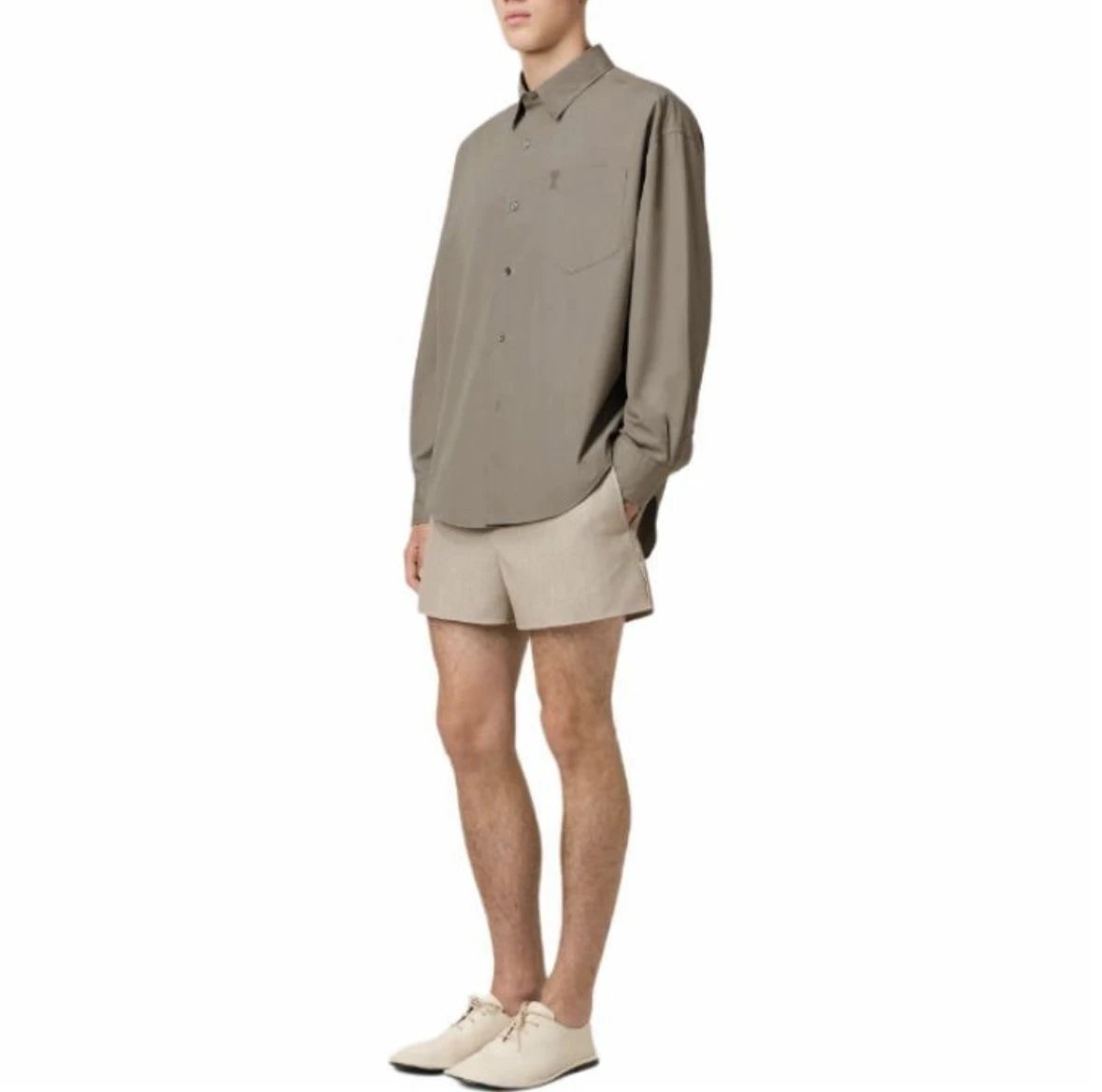 Item ID 8211 Ami-“40 Tencel imitation plain weave ” Solid color loose long sleeve s