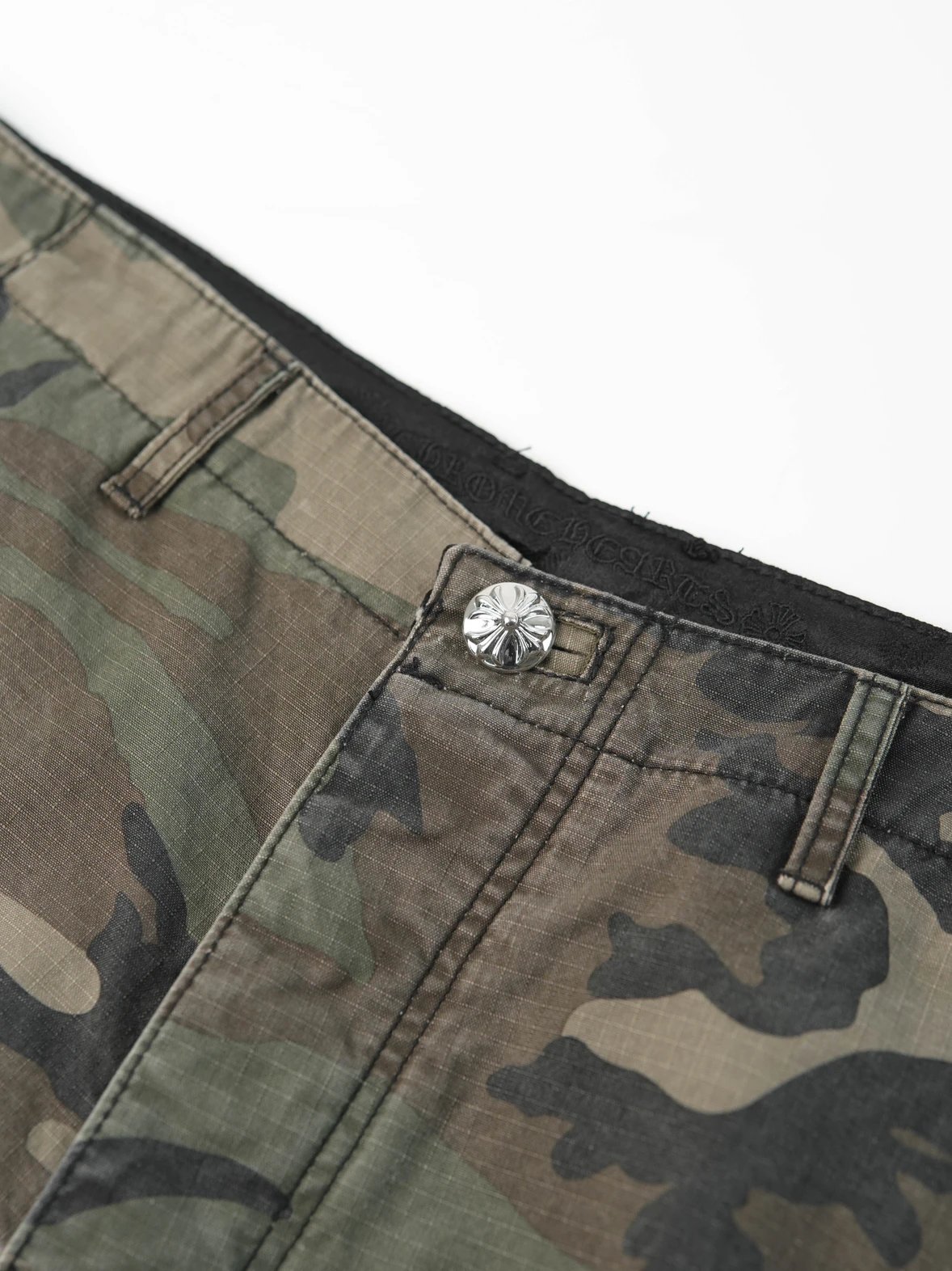 Item ID 8346 CH Camouflage zipper straight mid-rise casual pants “ Kangli direct sp