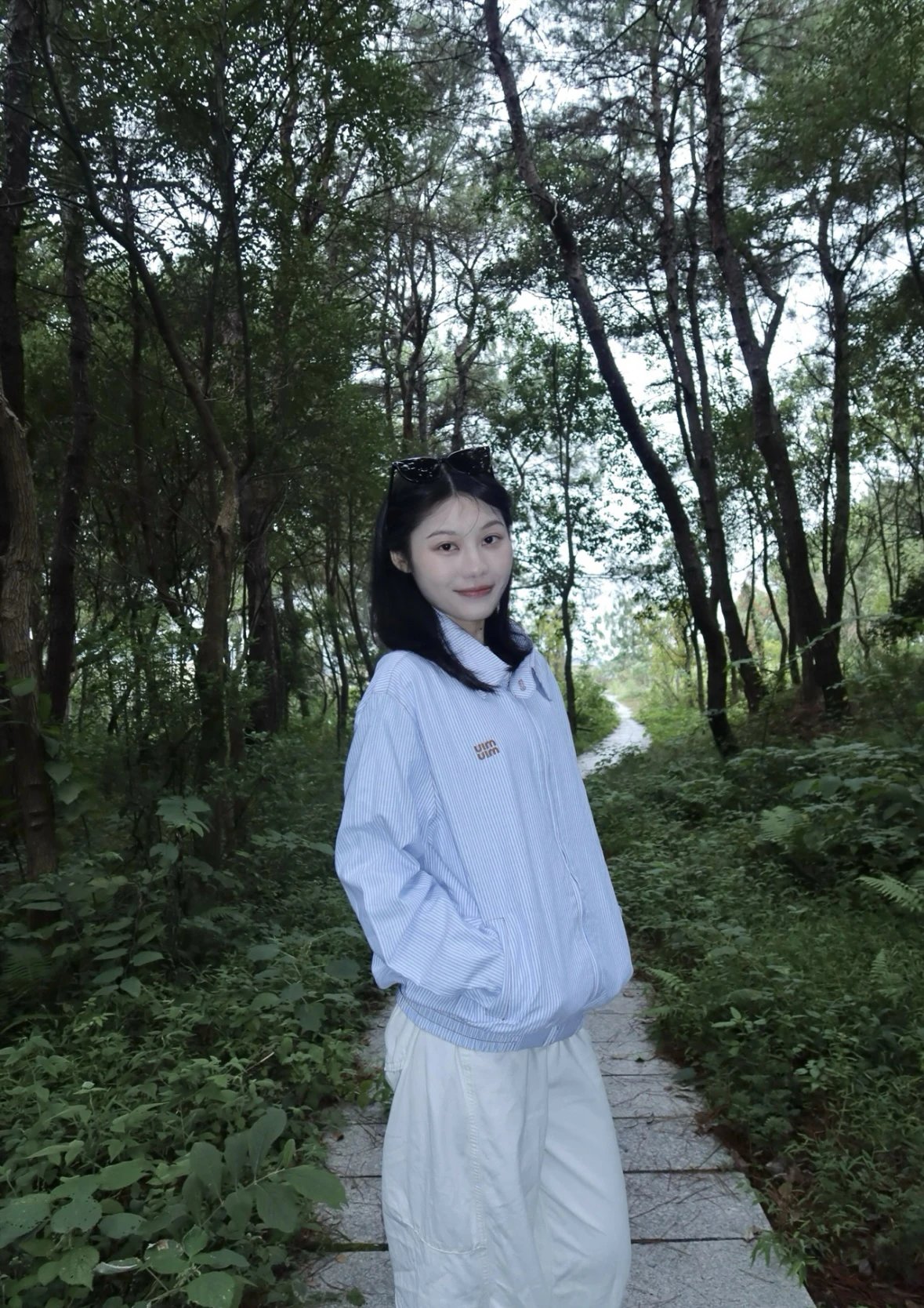 Item ID 8037 M1UM1U Miu Miu embroidered loose striped denim “ Heavy industrial wash