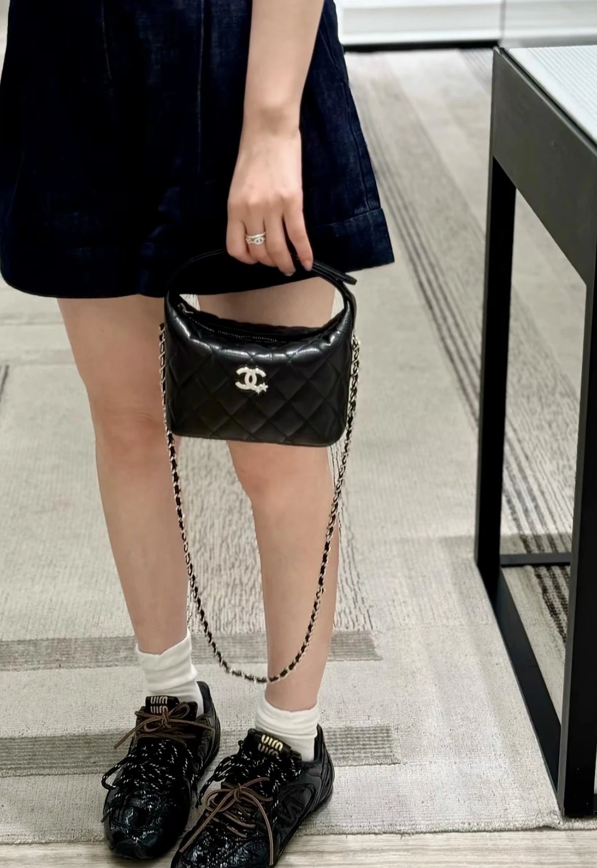 Item ID 8459 CHANE1-25B Star Lunch Box Series _High end Hardware_ - _Imported calf