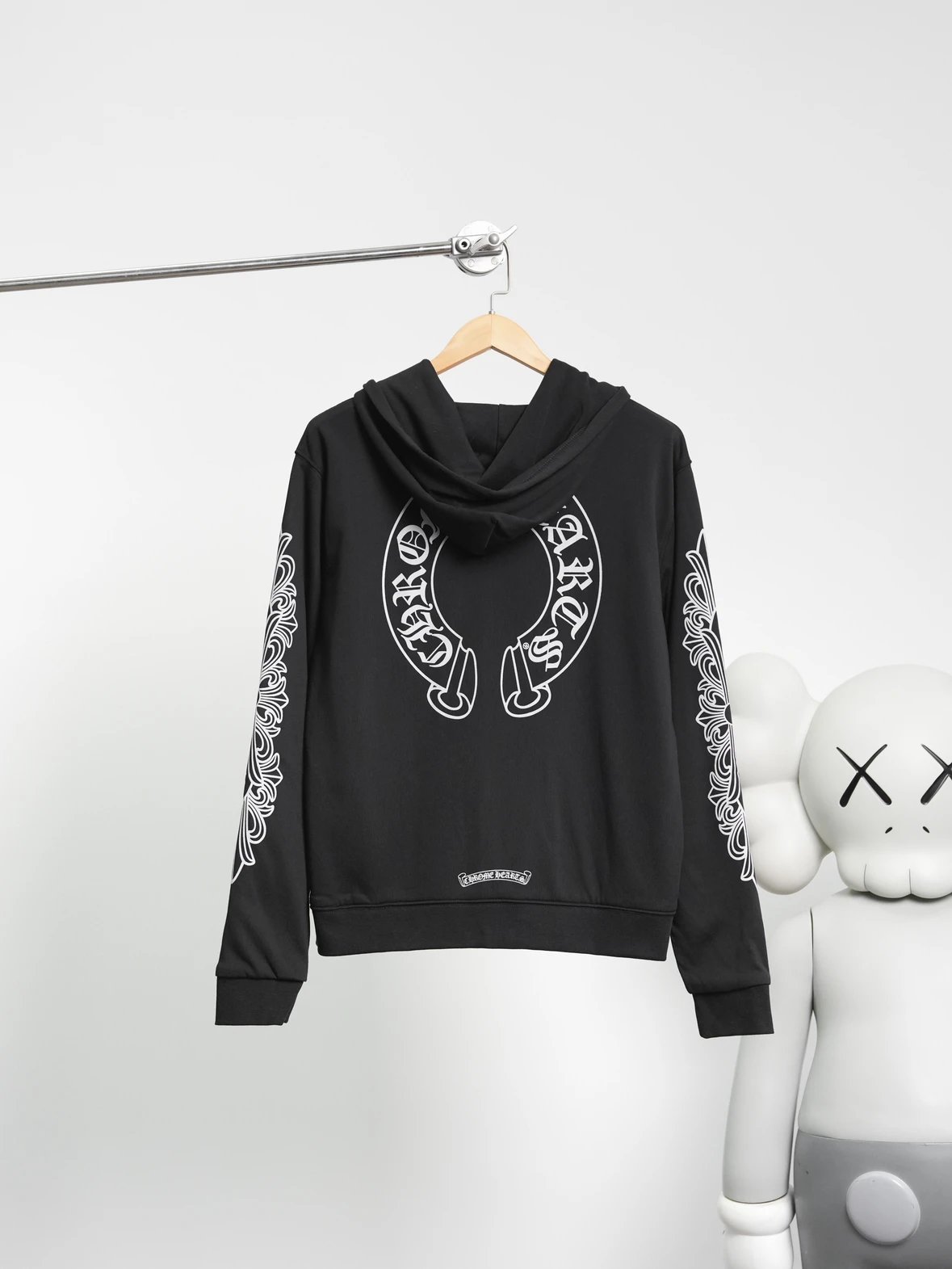 Item ID 8025 CH Horseshoe Printed Cotton Double Layer Fabric - _Waffle Inner_ _Silv