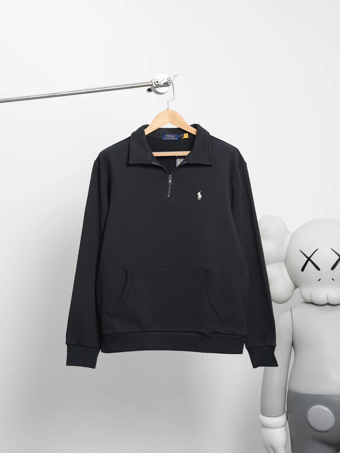 Item ID 8091 raff SS25 Solid color pullover embroidered peak collar long-sleeved sw