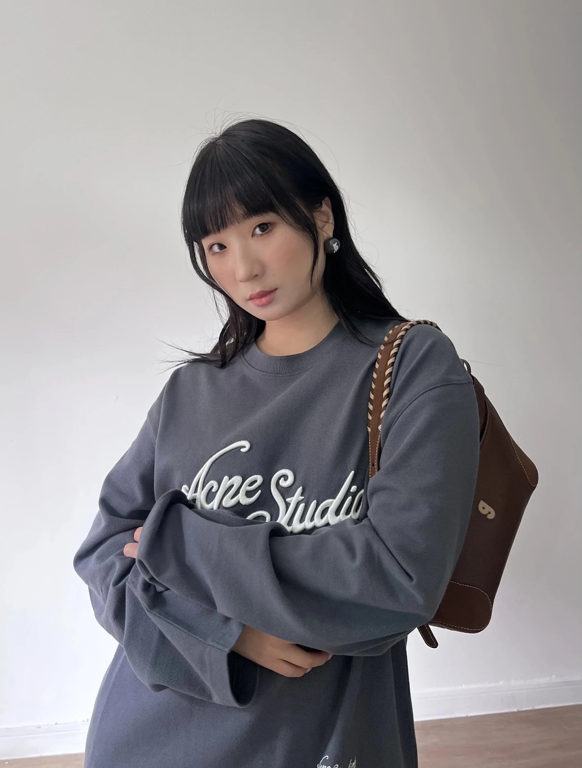 Item ID 8172 Acne _16 count combed cotton single bead ground_ embroidered logo lett