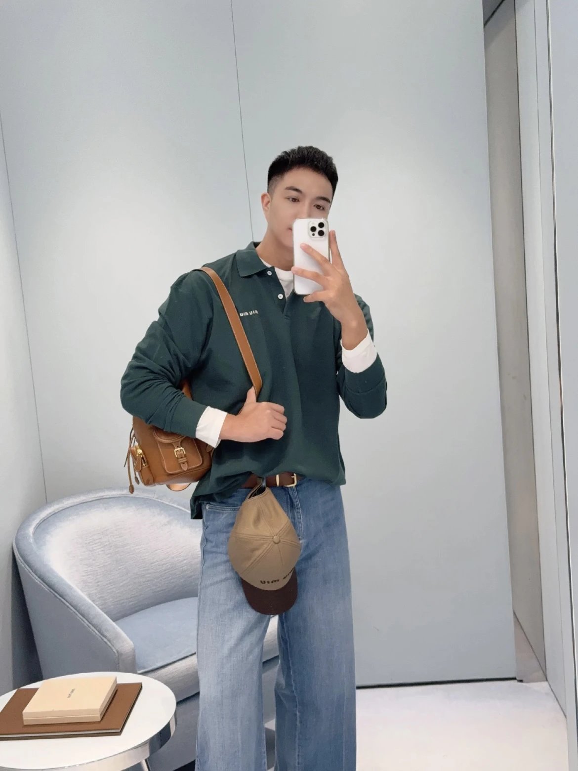 Item ID 8185 M1UM1U Miu Miu Summer Series -50 Long-staple cotton pique POLO- green