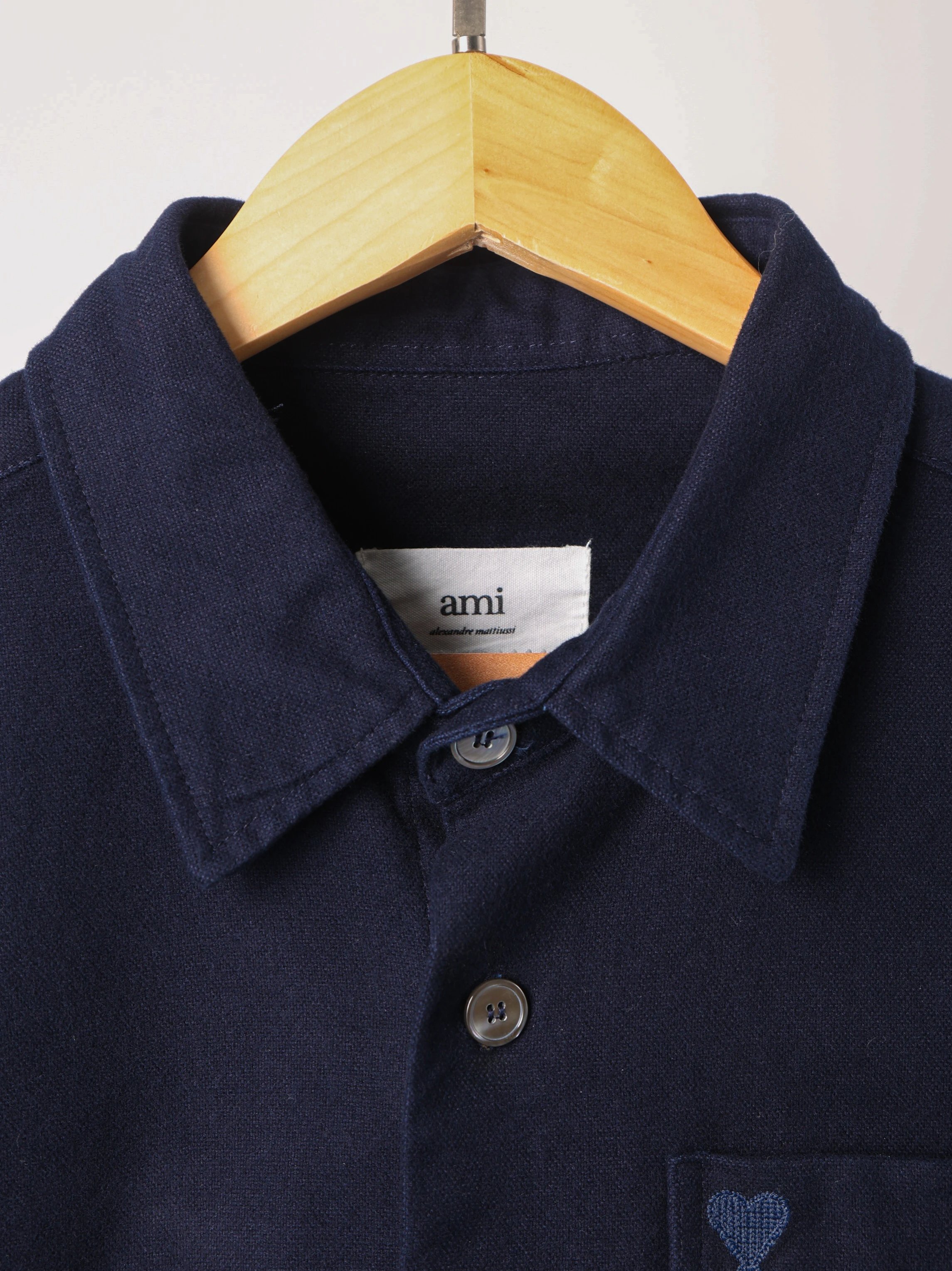 Item ID 8212 AmiParis-2023ss Classic - workwear pocket shirt - heavyweight fabric