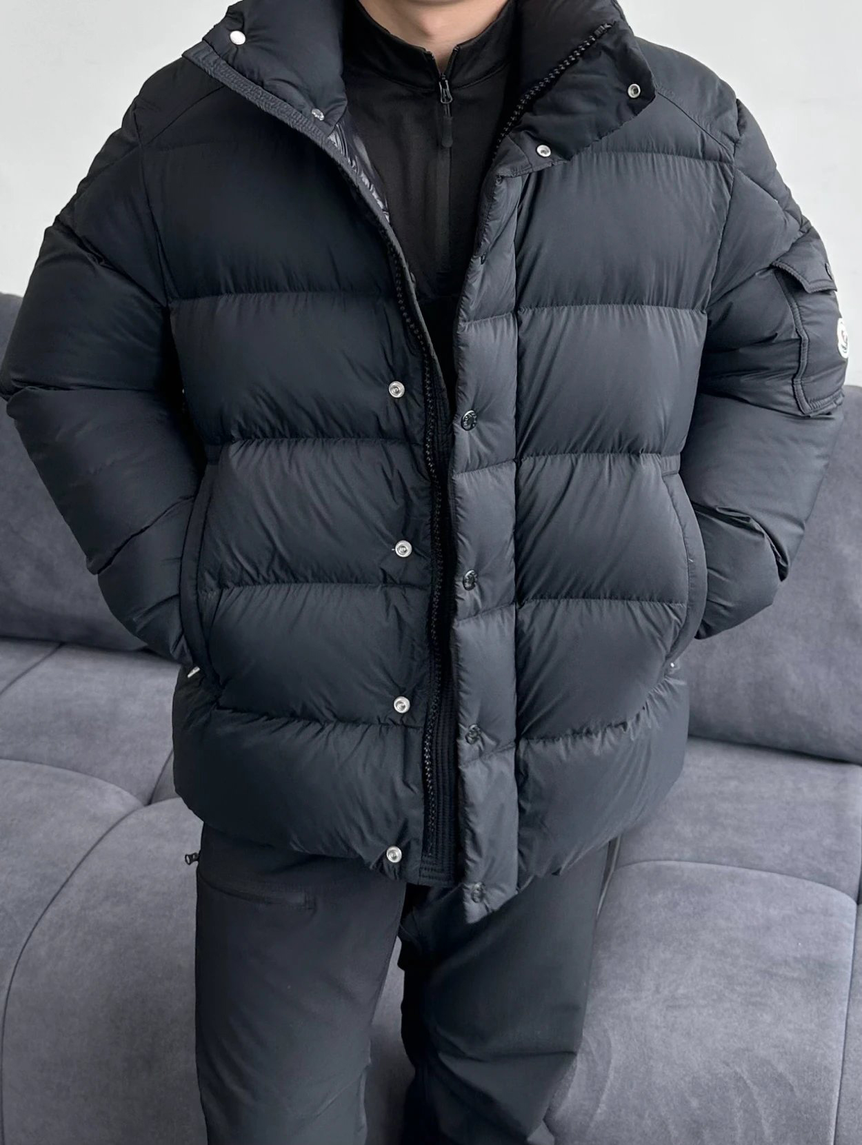 Item ID 8123 M0NCLER - Mound Mouth - Maya Maire Series -90 Velvet Making - Hooded B