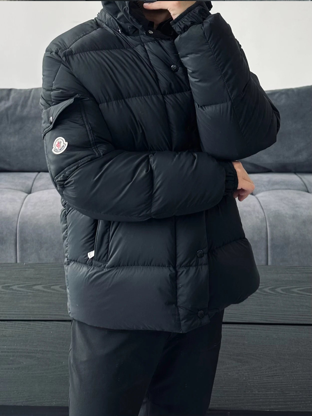 Item ID 8123 M0NCLER - Mound Mouth - Maya Maire Series -90 Velvet Making - Hooded B