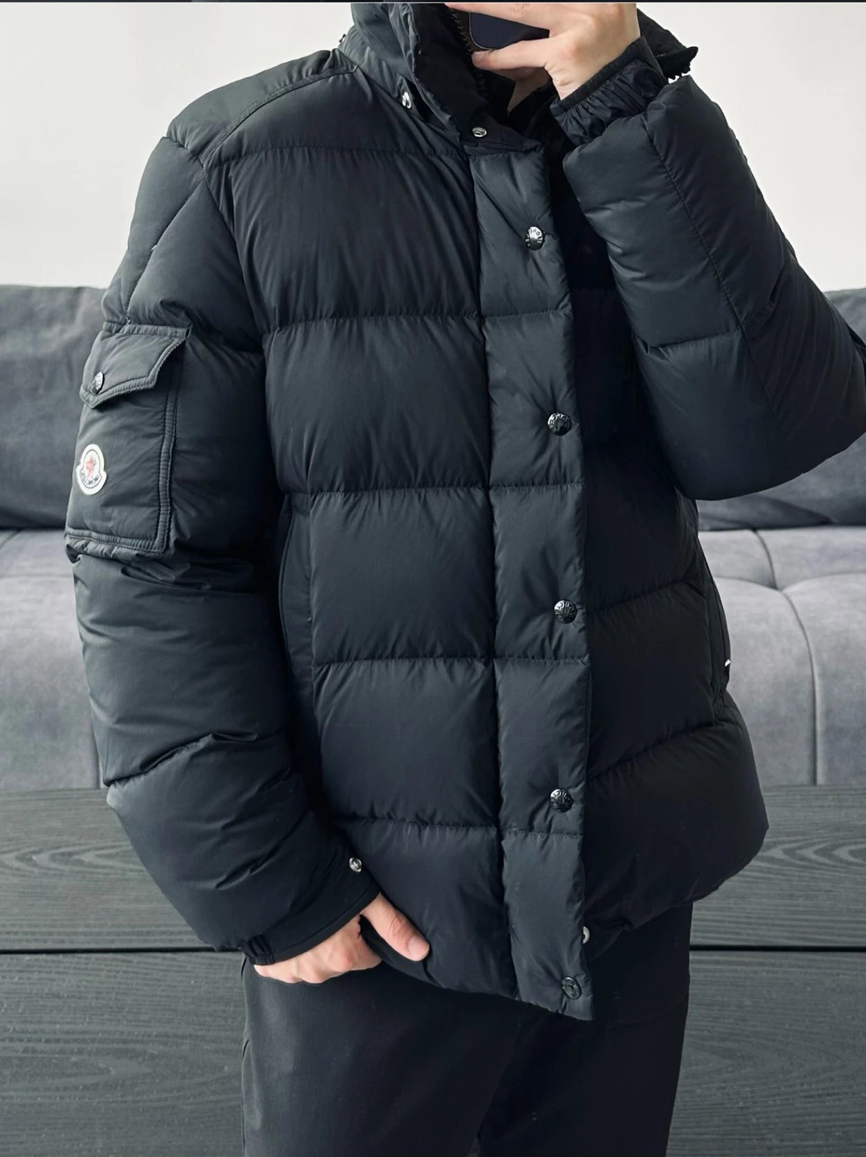 Item ID 8123 M0NCLER - Mound Mouth - Maya Maire Series -90 Velvet Making - Hooded B