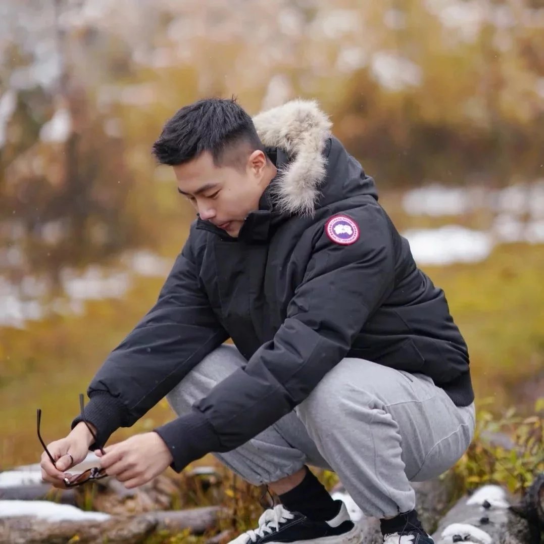 Item ID 8115 Goose brand -01 Expedition short down jacket -( Original wolf hair - F