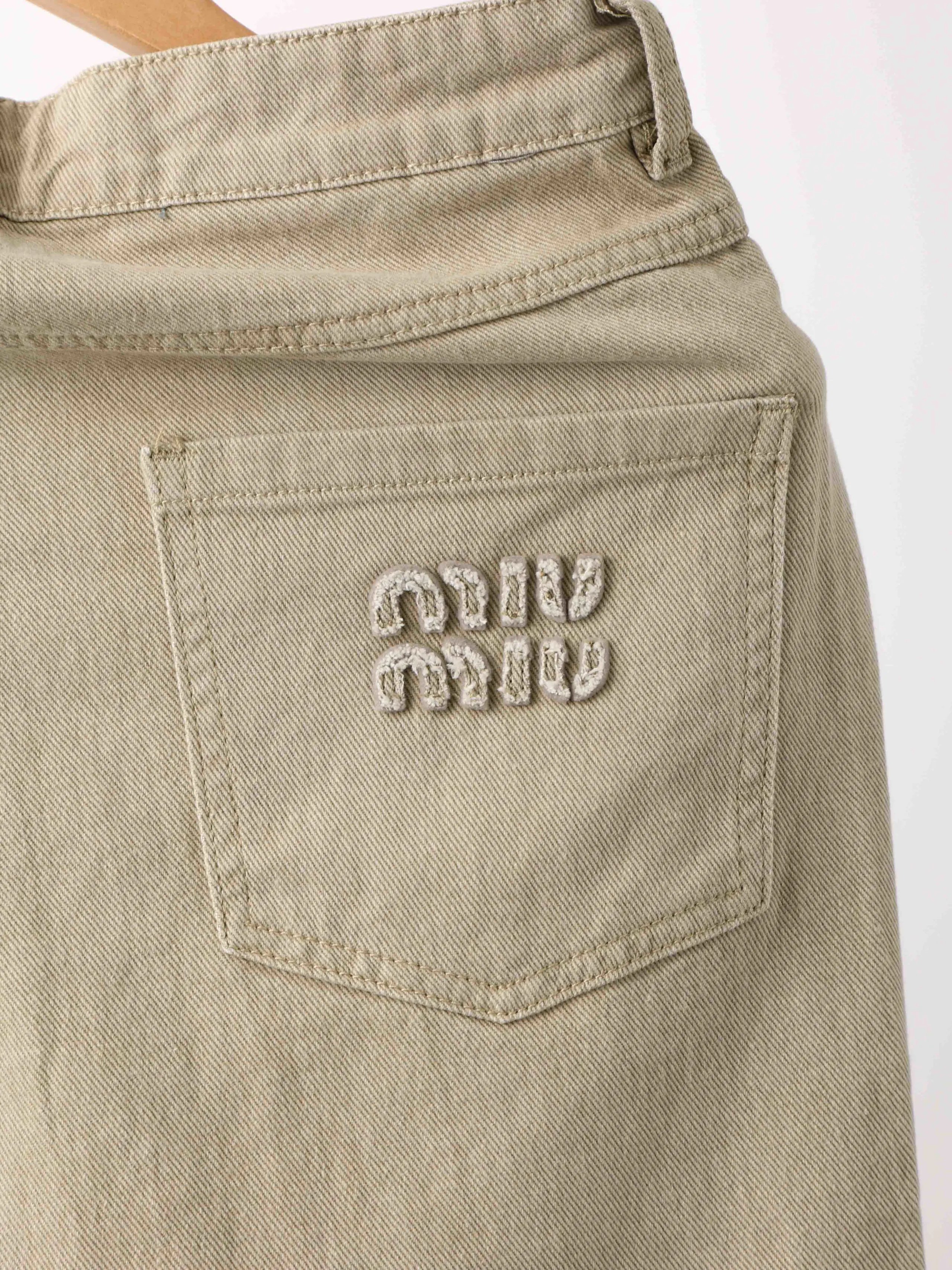 Item ID 8353 M1uM1u-Mumu-2023FW Classic Edition -14 oz Cotton Twill Jeans - Embroid