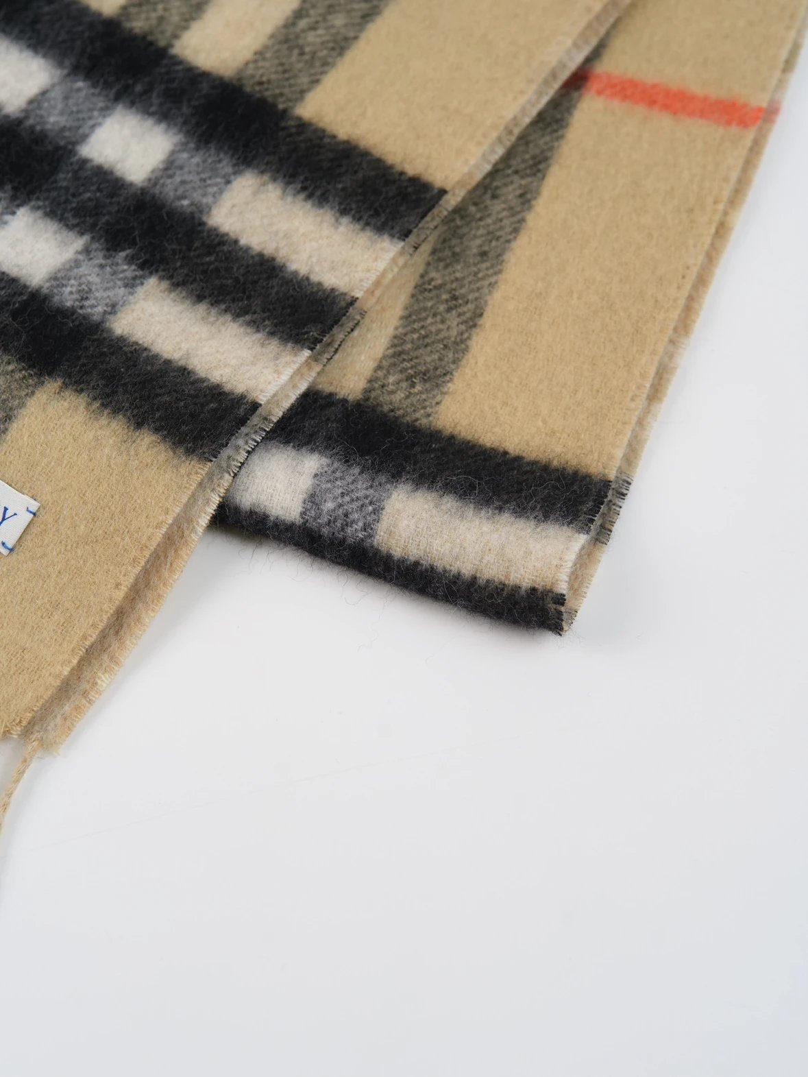 Item ID 8525 BBR Wool and cashmere blend - Striped mesh decorative cashmere scarf f