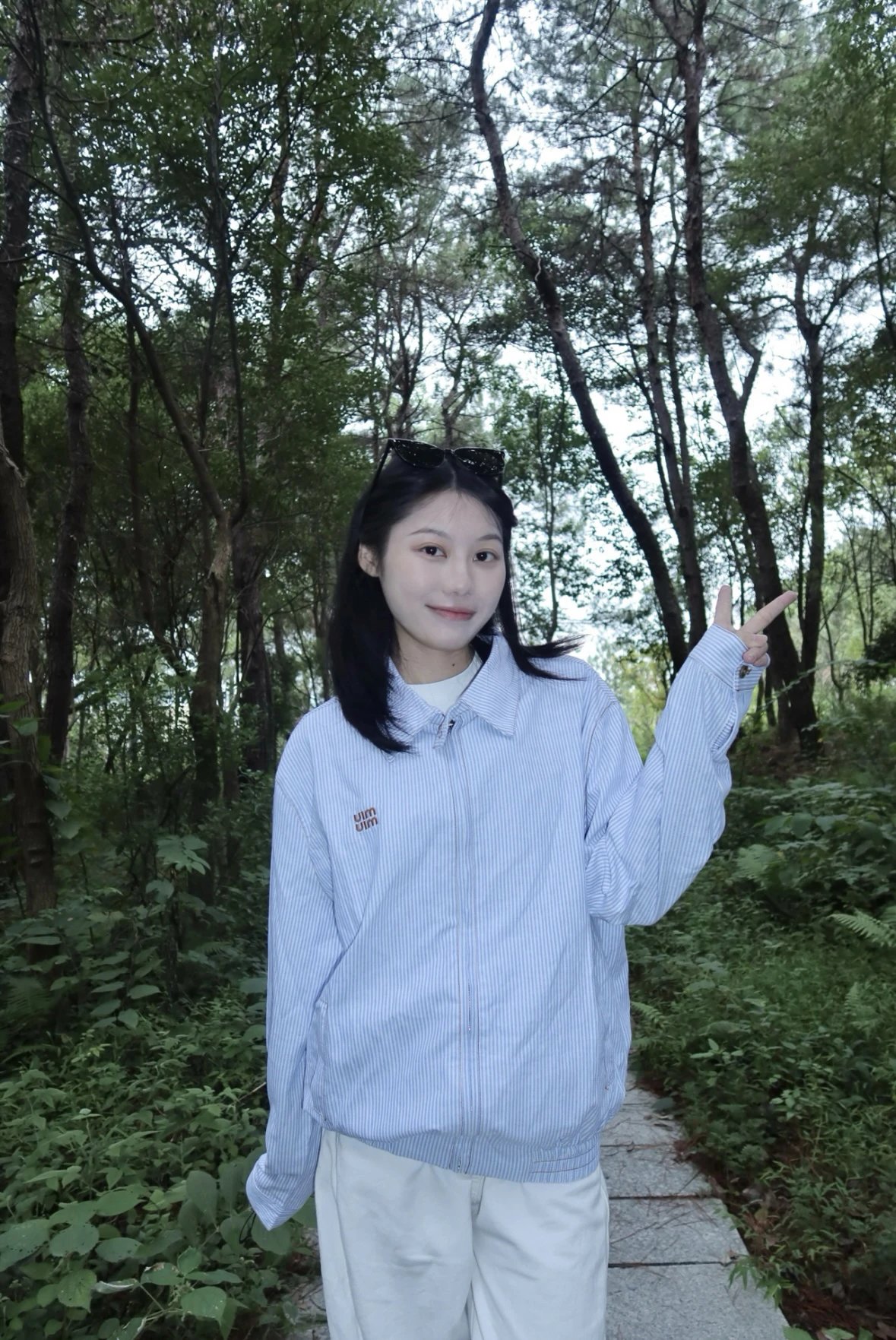 Item ID 8037 M1UM1U Miu Miu embroidered loose striped denim “ Heavy industrial wash