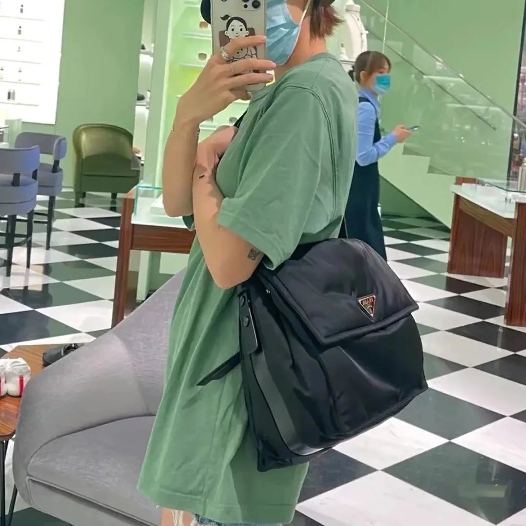 Item ID 8505 Prad invite collaboration - Retro flip bag, nylon bag, large briefcase