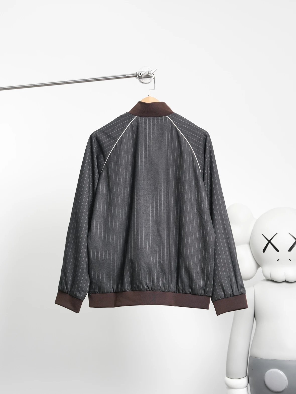 Item ID 8045 Miu Miu “100% cotton wool ”FW25 Qixi series striped zipper stand colla