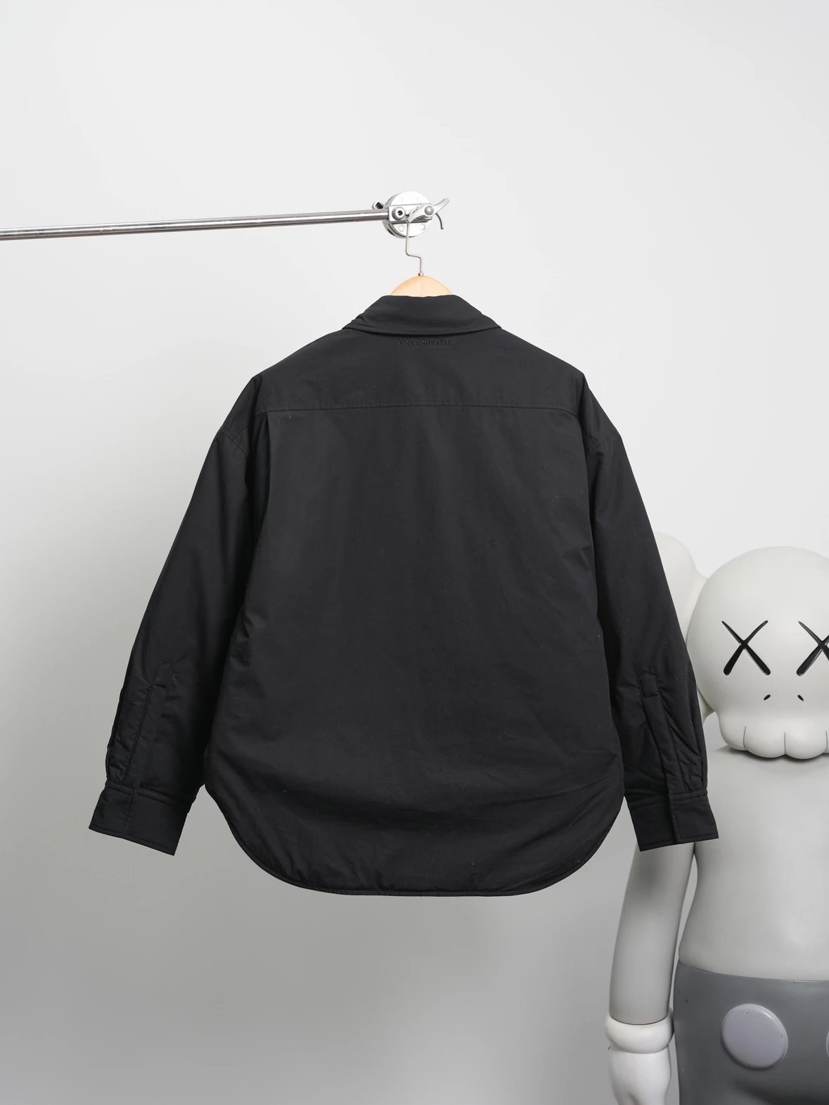 Item ID 8006 Acne Studios FW25 _Sparkling Silk Satin_ Embroidered Logo Collar Loose