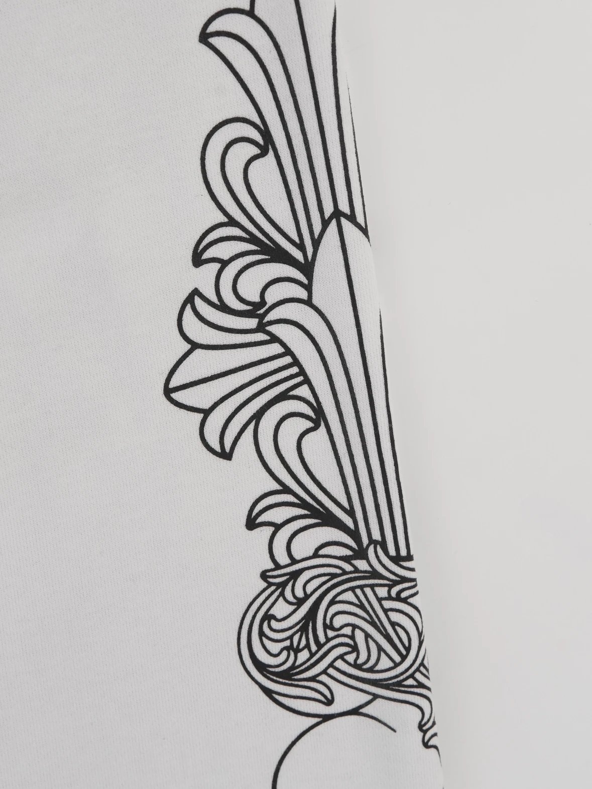 Item ID 8077 CH series “ Velvet lining ” Love vine printed round neck pullover long