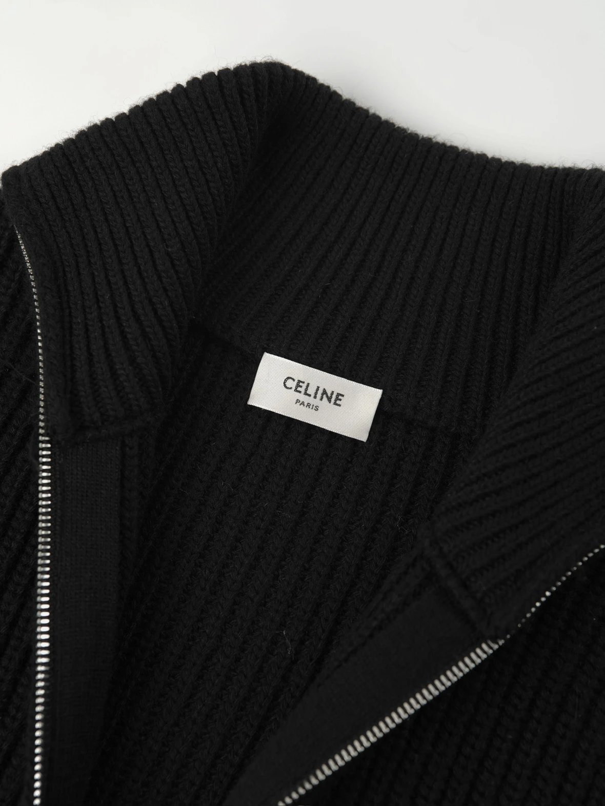 Item ID 8255 CEL1NE- ribbing “ wool blend ” turtleneck long sleeve sweater - Same s