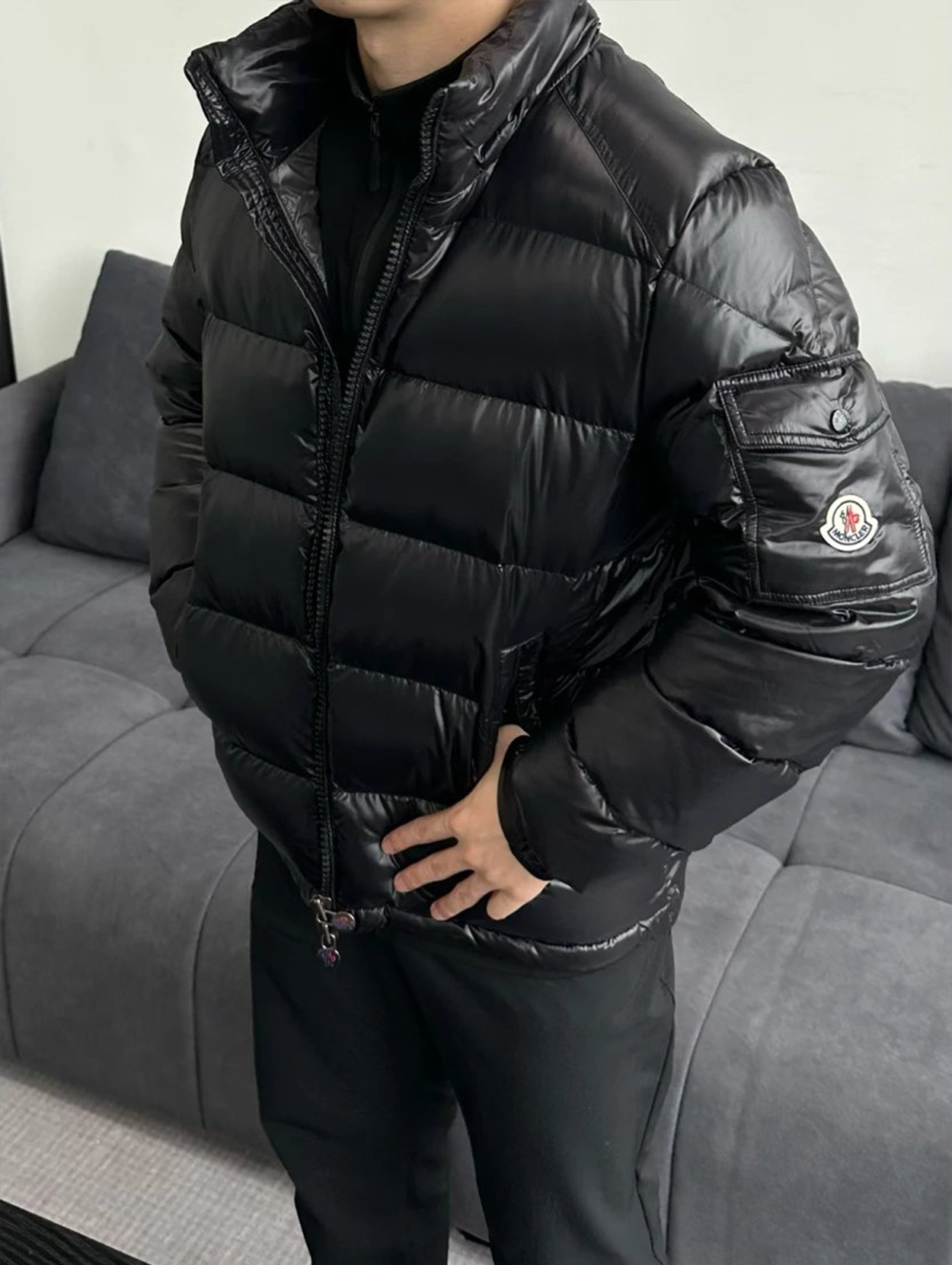 Item ID 8123 M0NCLER - Mound Mouth - Maya Maire Series -90 Velvet Making - Hooded B